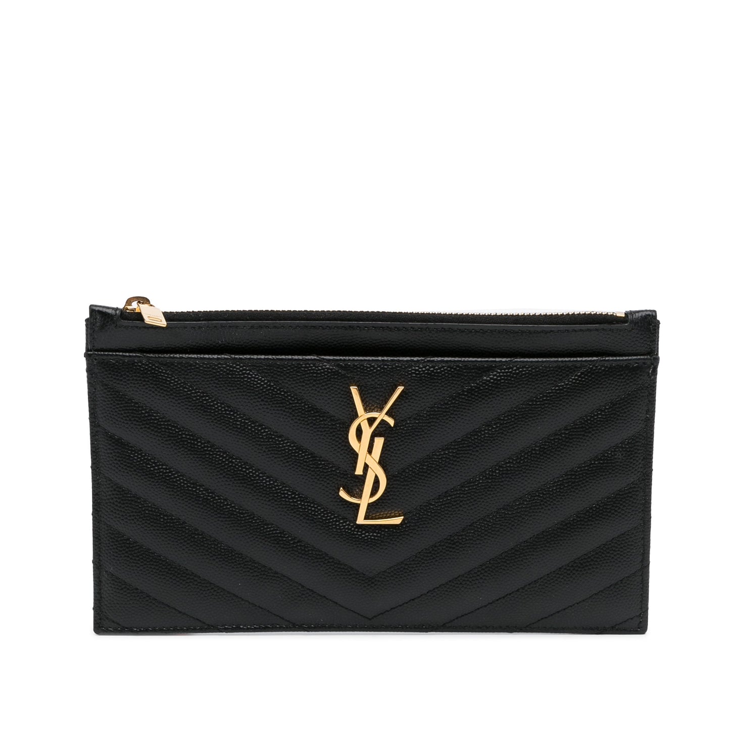 Yves Saint Laurent Clutch Black Quilted Leather