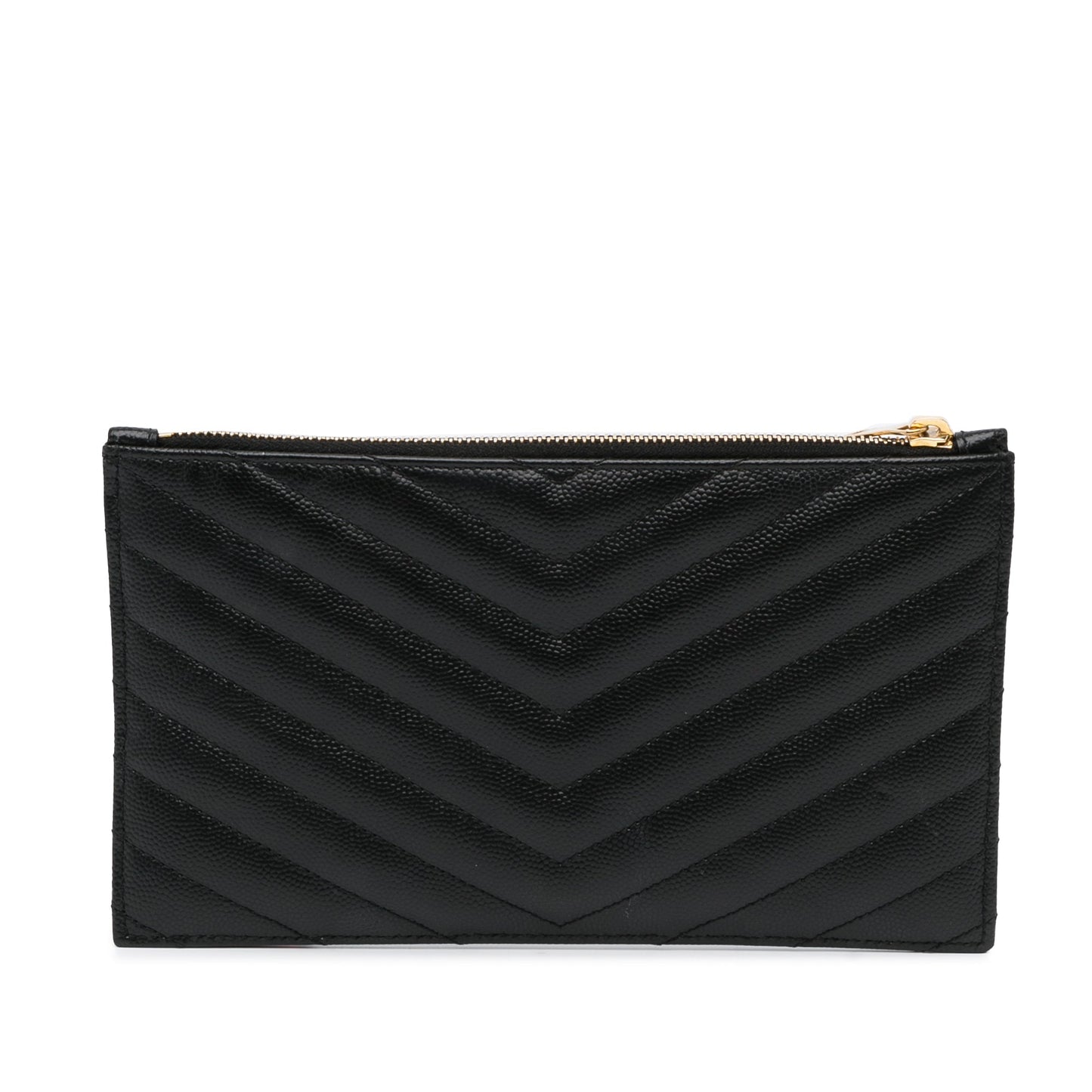 Yves Saint Laurent Clutch Black Quilted Leather