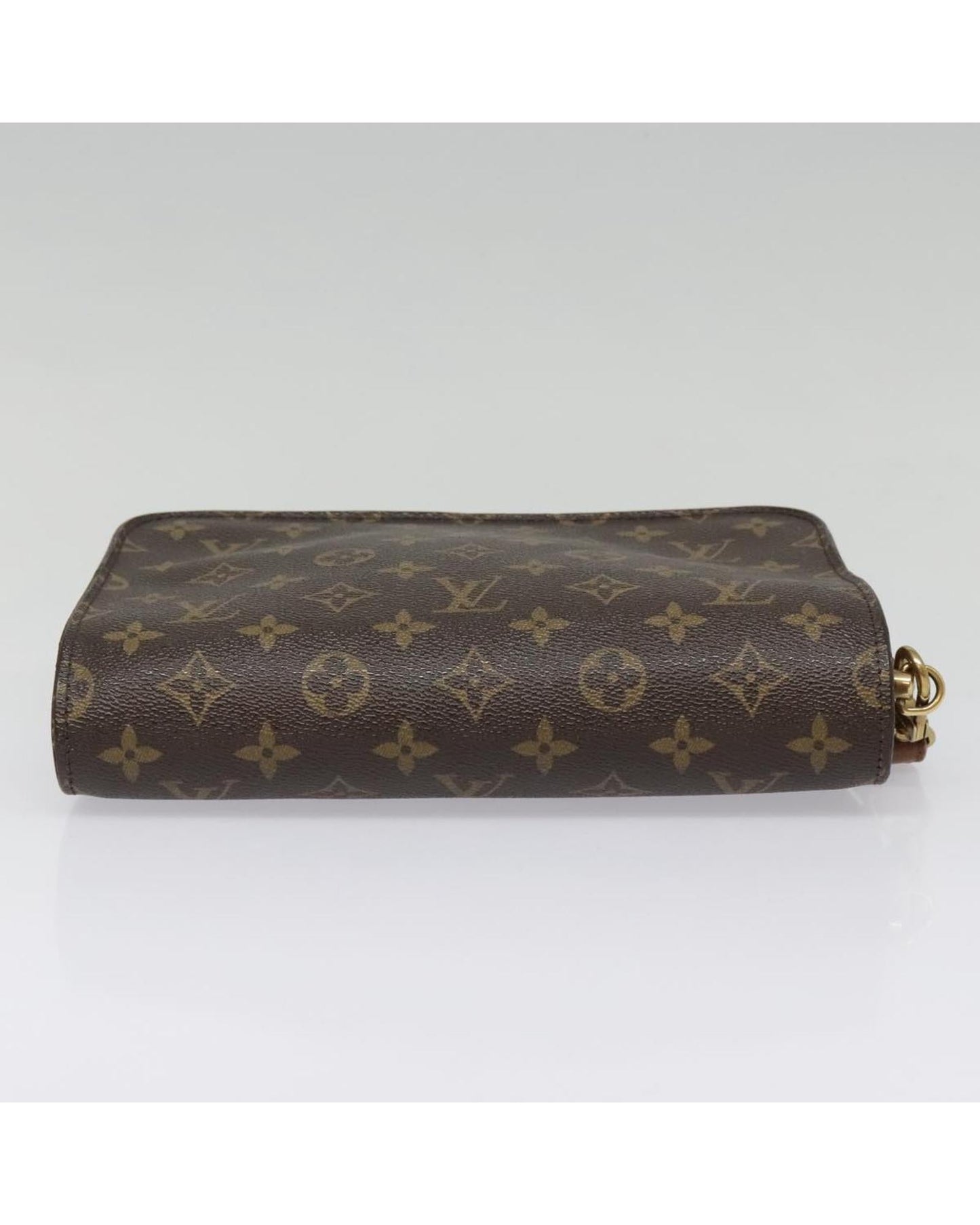 Monogram Canvas Clutch Bag with Multiple Compartments