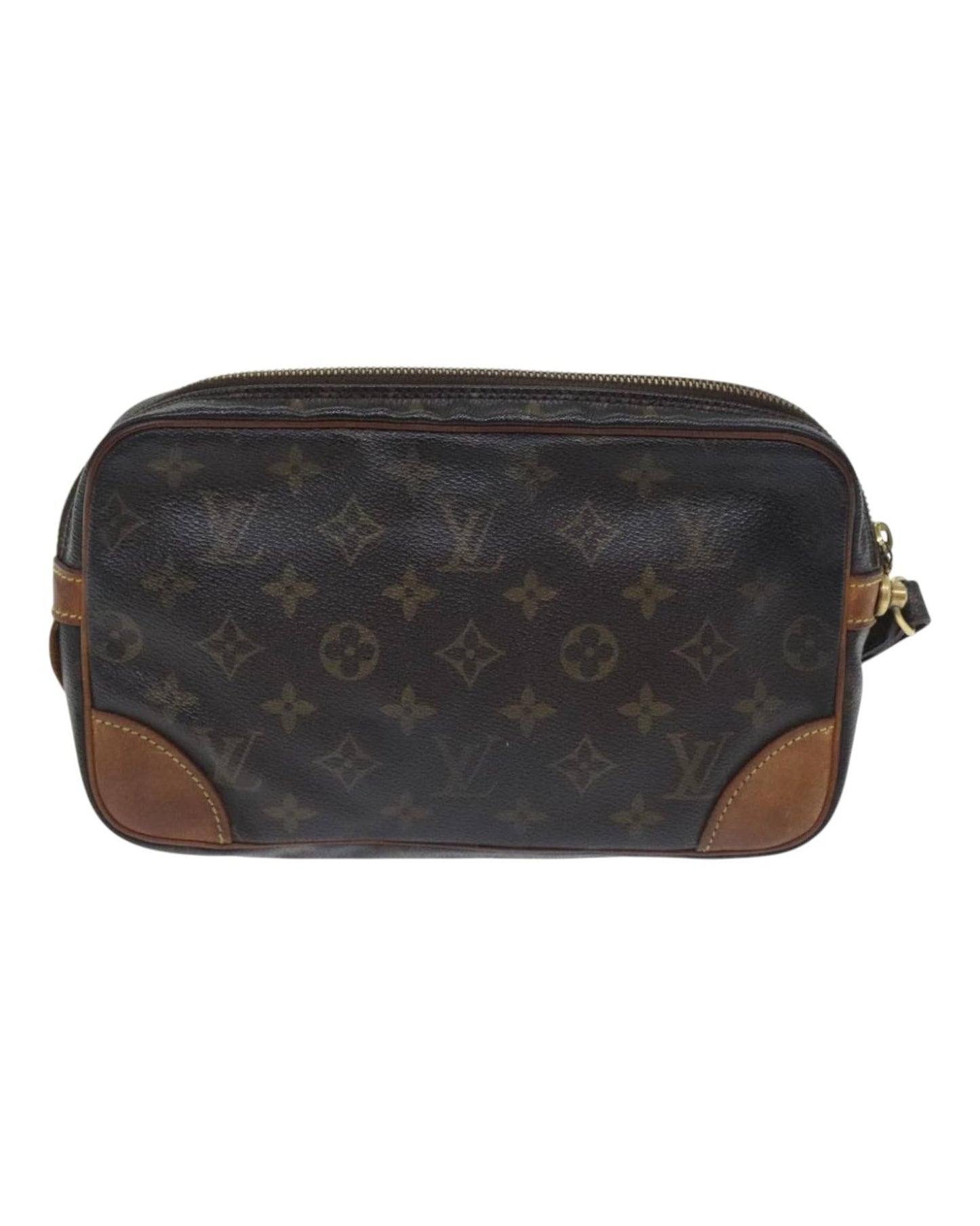 Monogram Canvas Clutch Bag with Wrist Strap