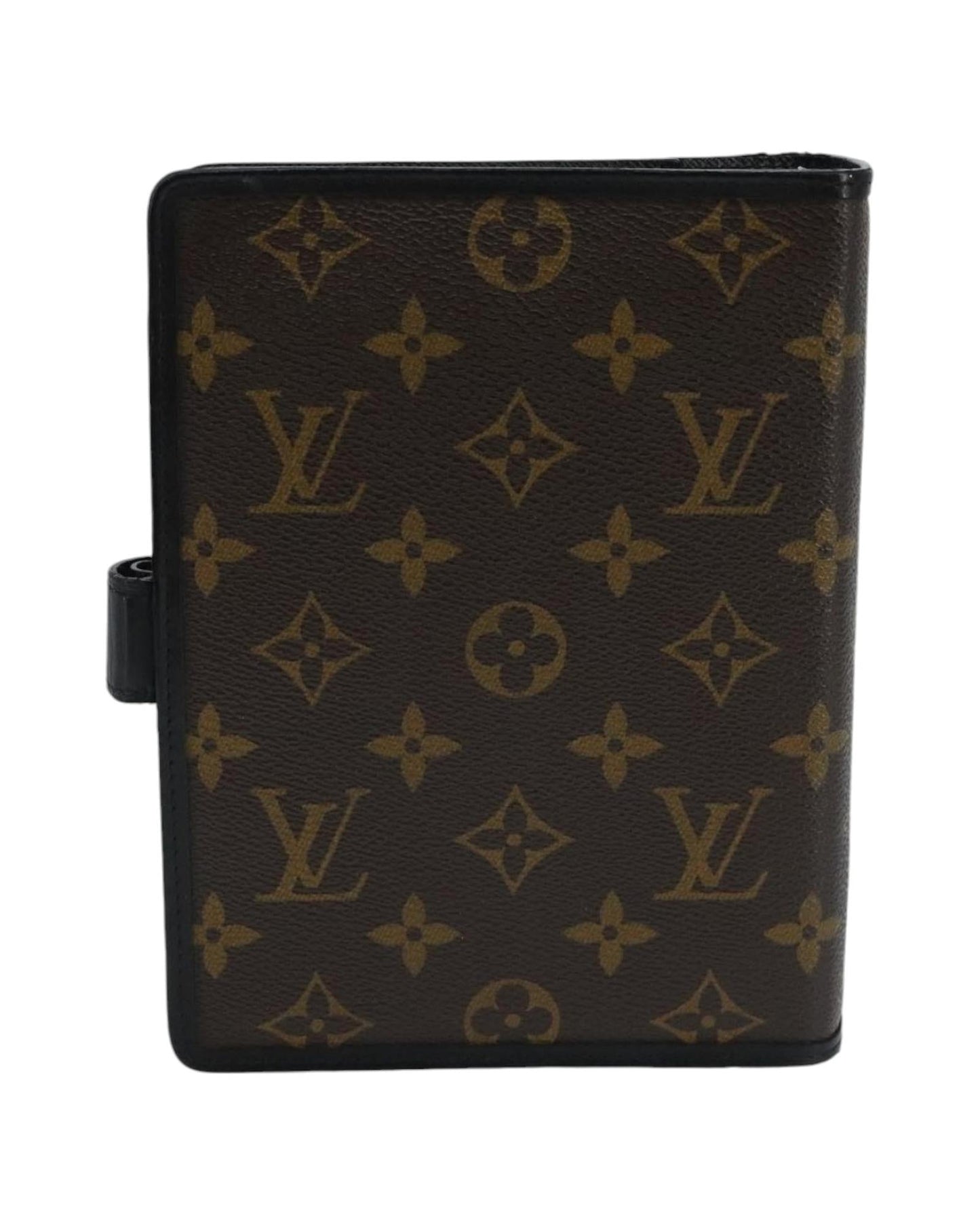 Monogram Canvas Day Planner Cover with Button Clasp