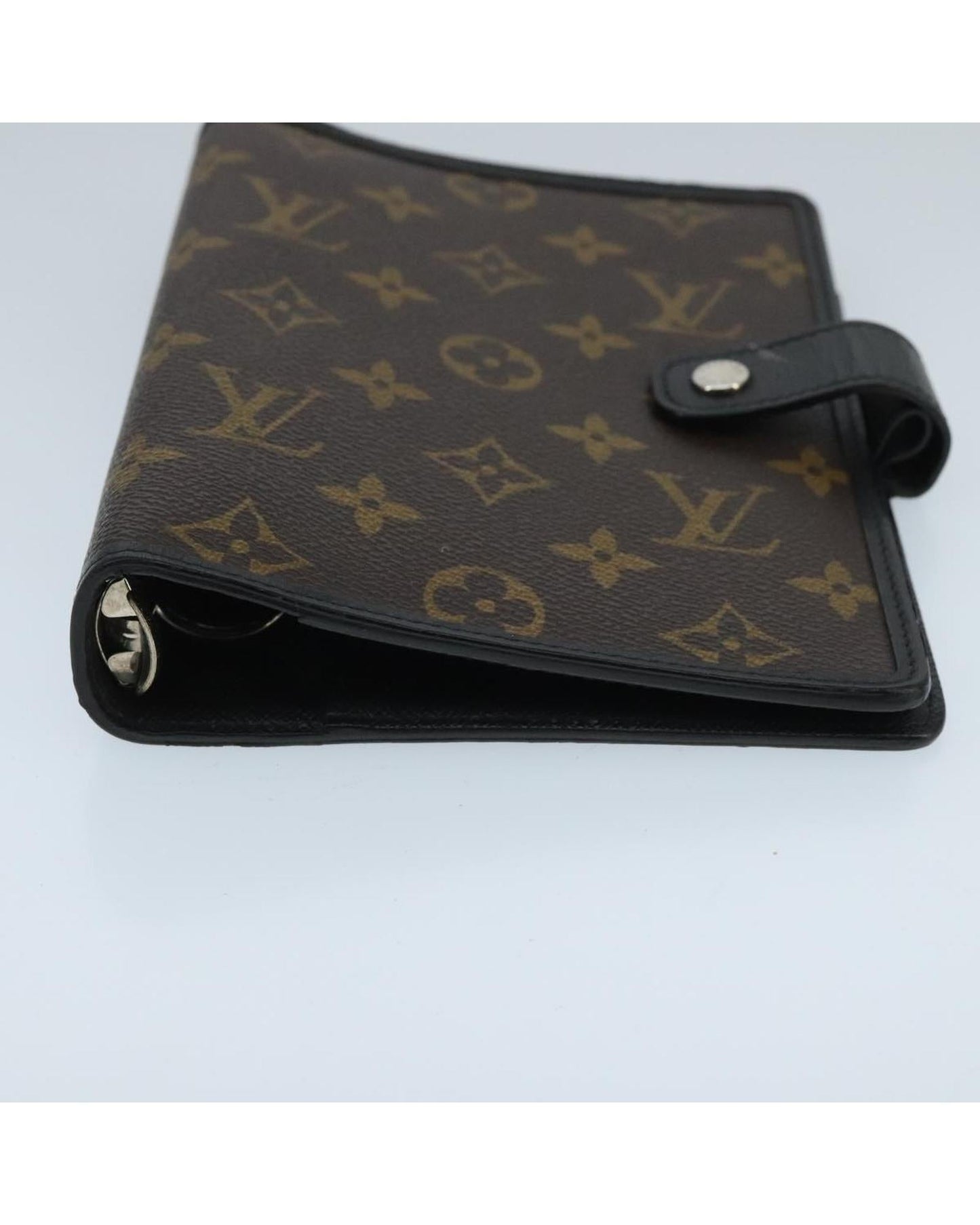 Monogram Canvas Day Planner Cover with Button Clasp