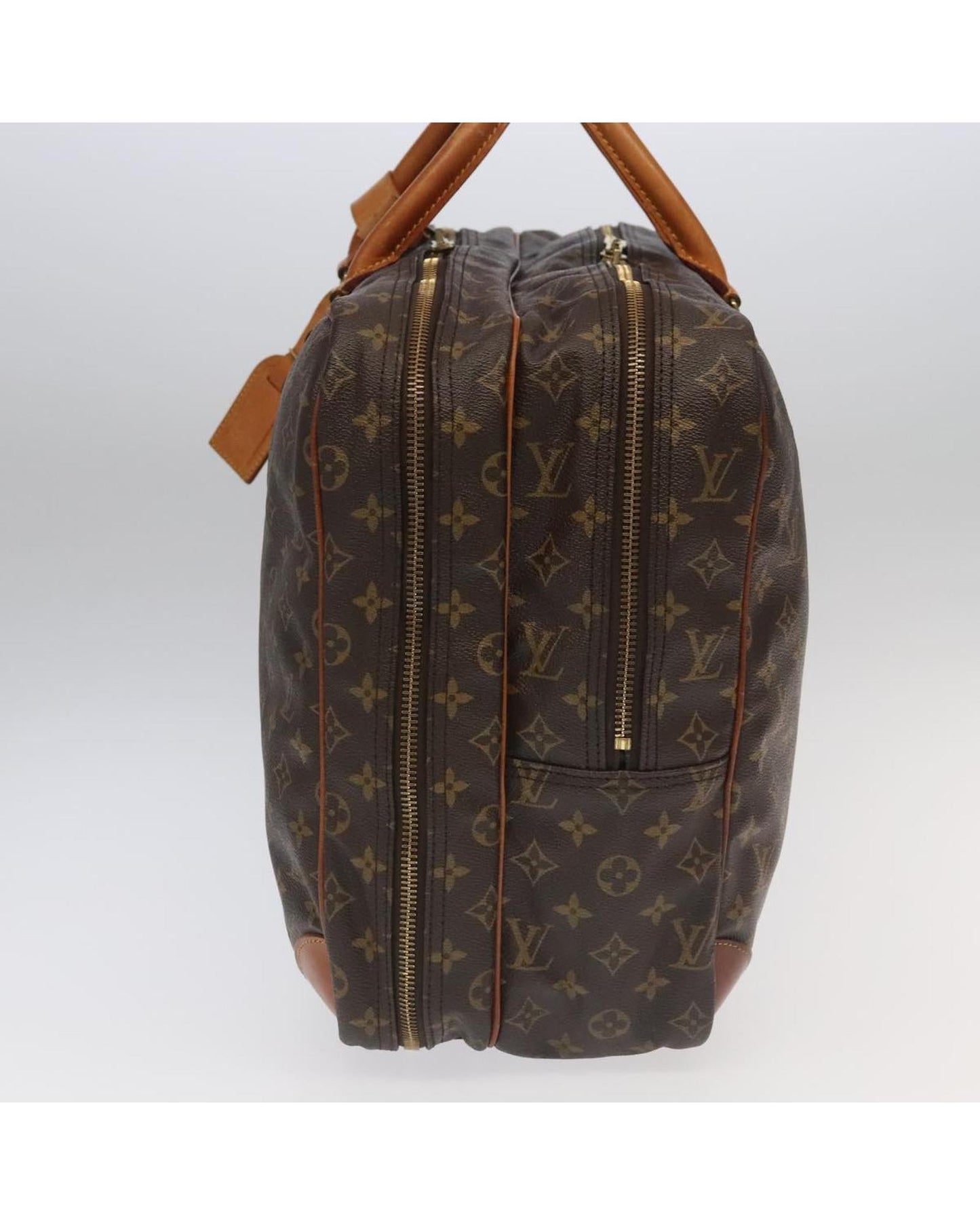 Monogram Canvas Boston Bag with Name Tag and Powanie Accessory