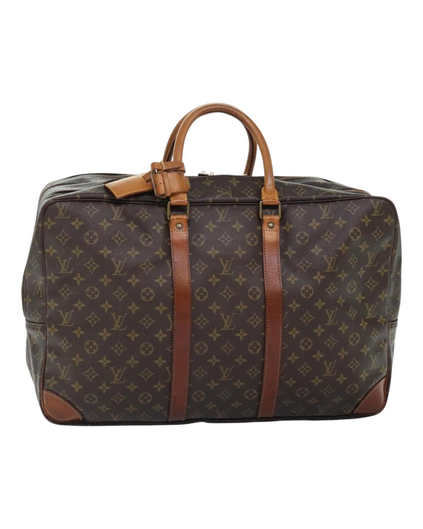 Monogram Canvas Boston Bag with Name Tag and Powanie Accessory