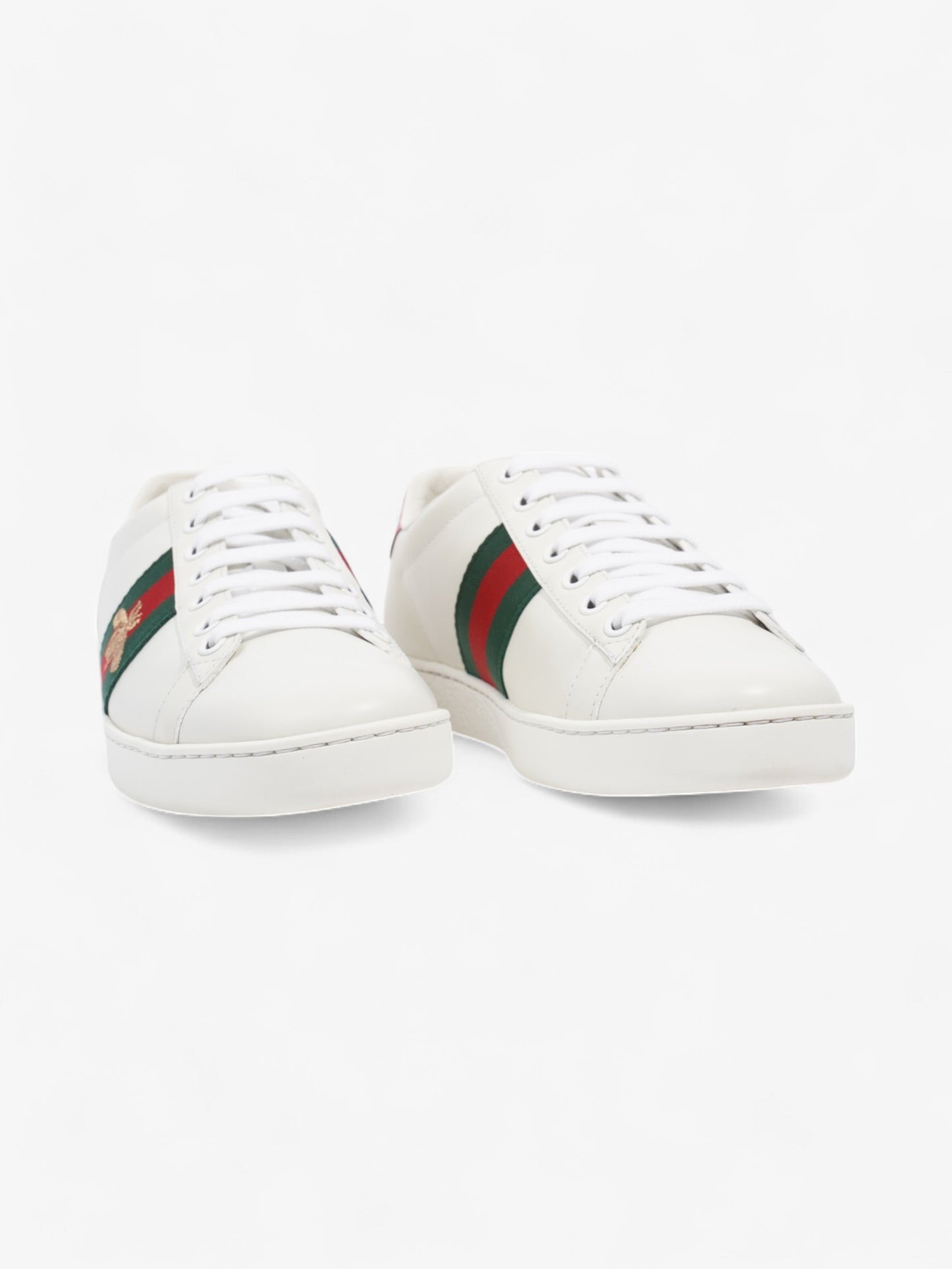 Gucci New Ace Low Bee White  / Green / Red Leather EU 37 UK 4
