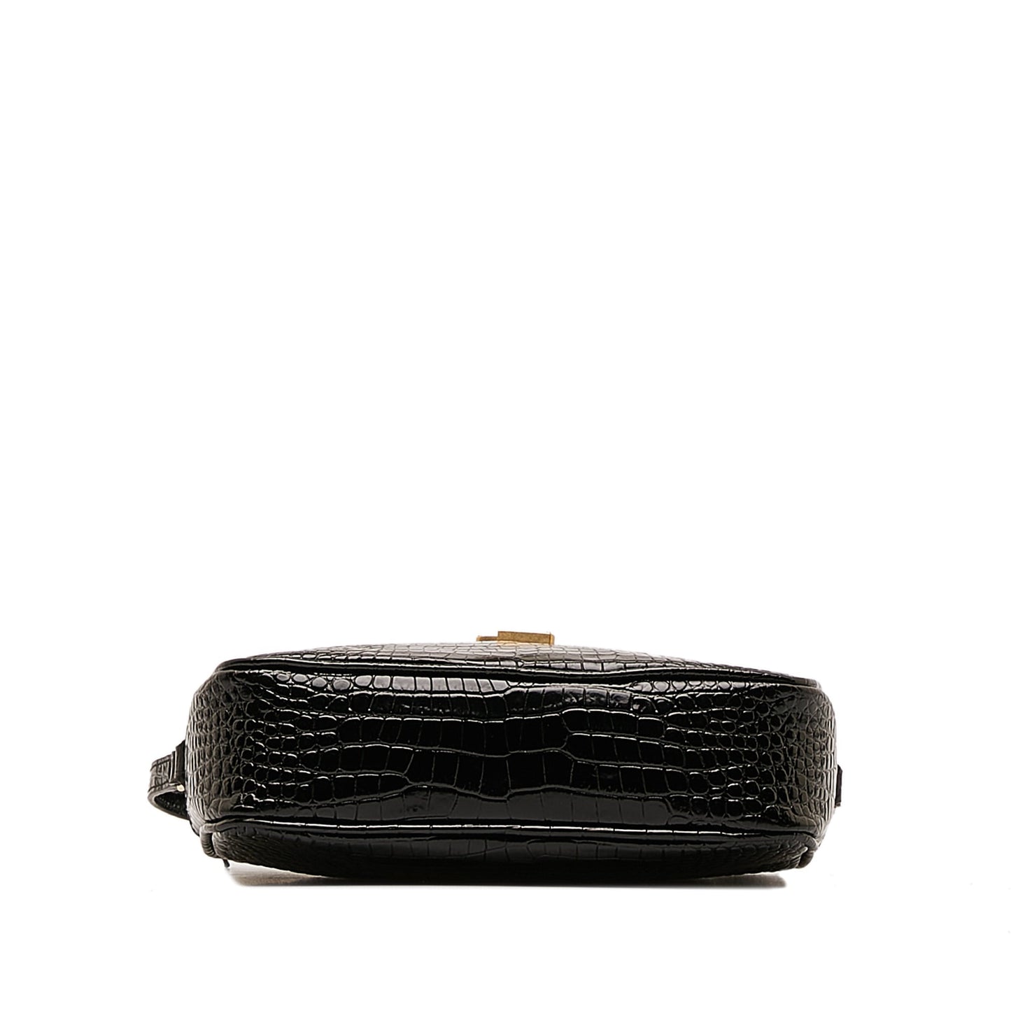 Medium Croc Embossed Patent Camera Bag