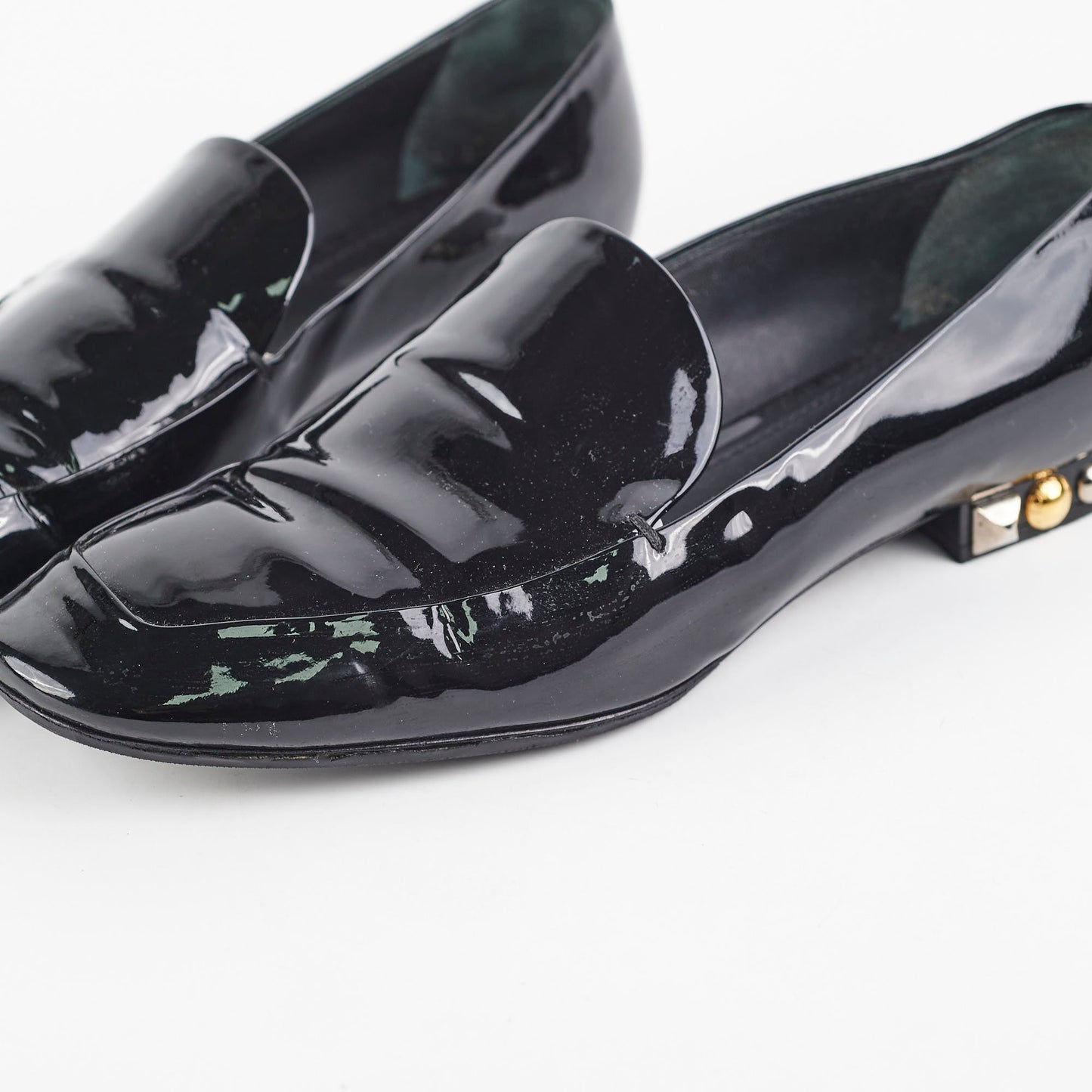 Louis Vuitton Patent Loafers Black