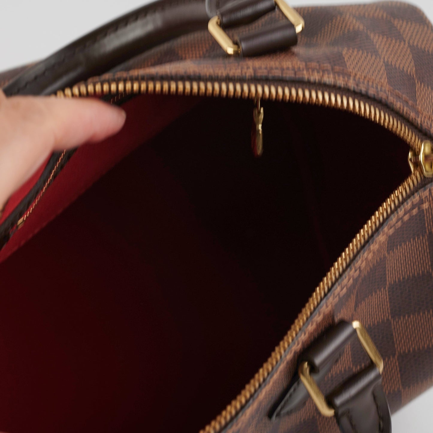 Louis Vuitton Speedy Bandouliere Damier Ebene Canvas 25