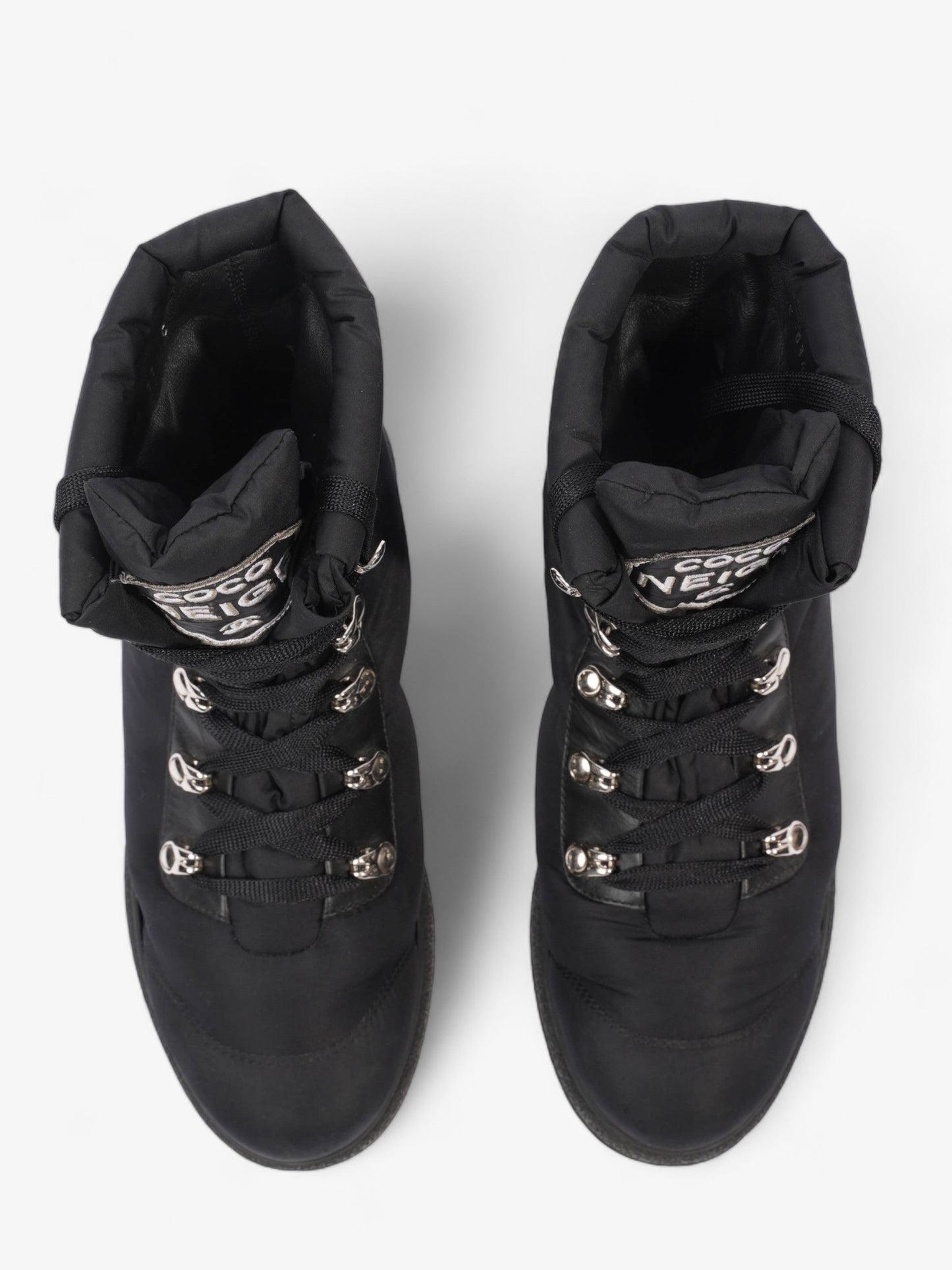 Chanel Coco Neige Black Nylon EU 37 UK 4
