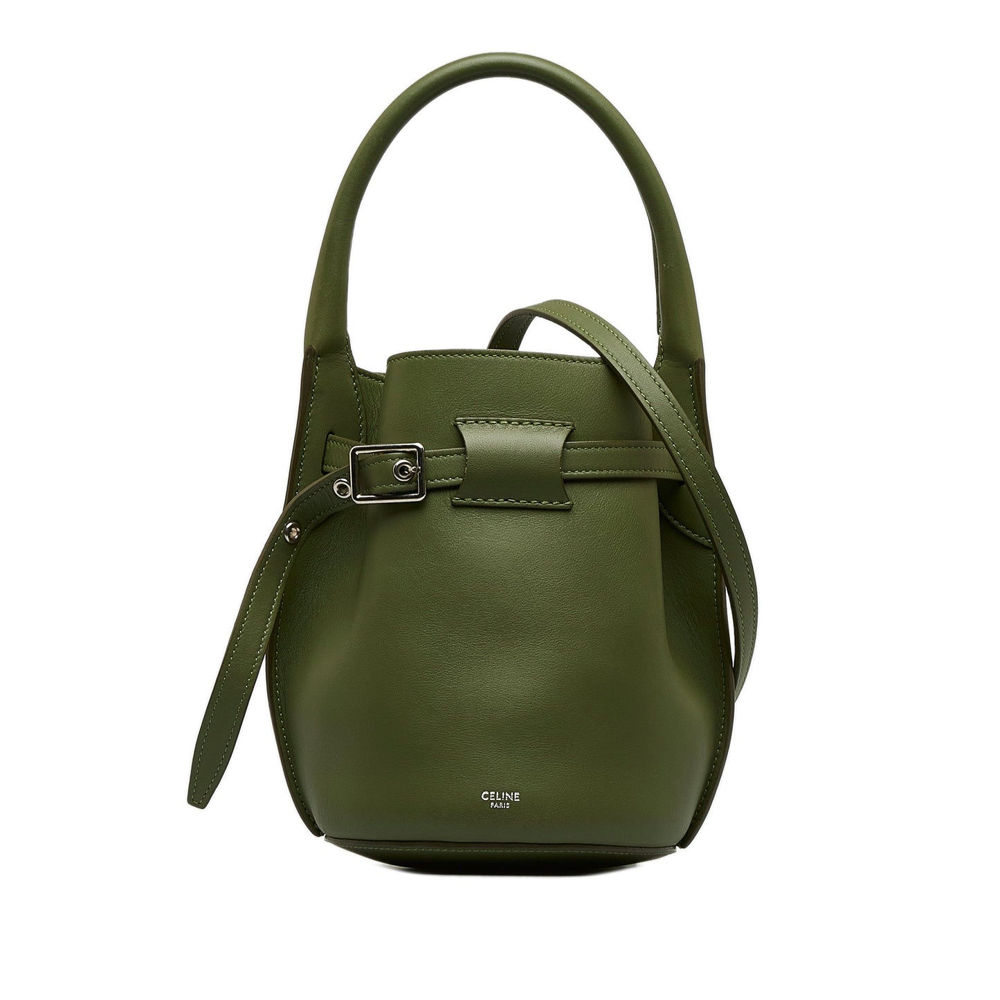 Celine Big Bucket Bag Nano Green Leather