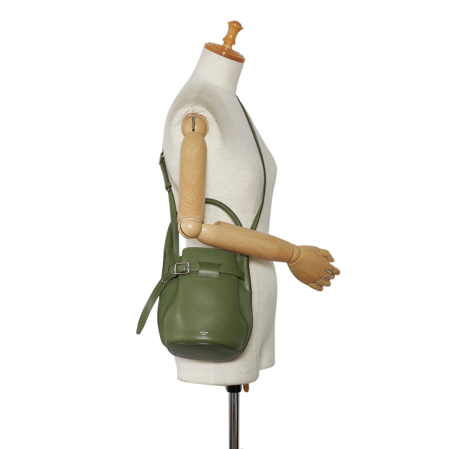 Celine Big Bucket Bag Nano Green Leather