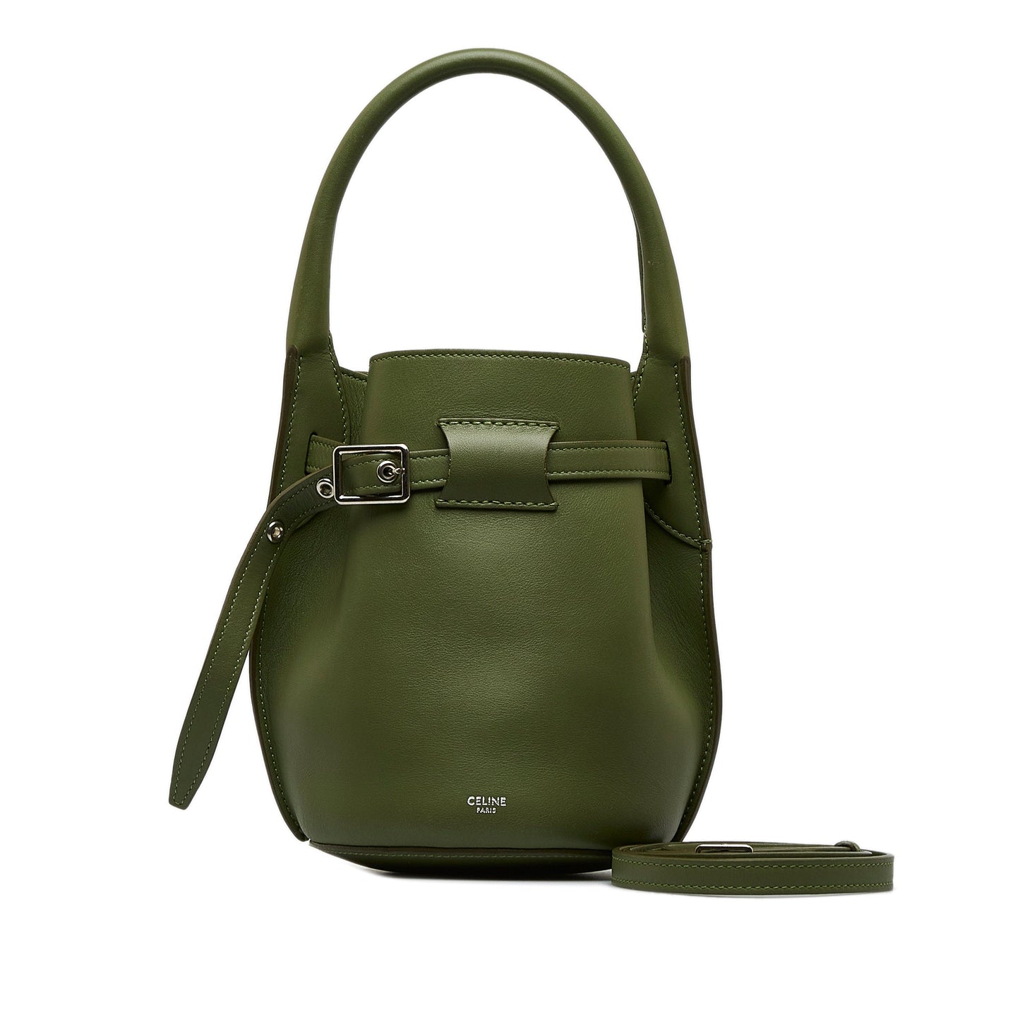 Celine Big Bucket Bag Nano Green Leather