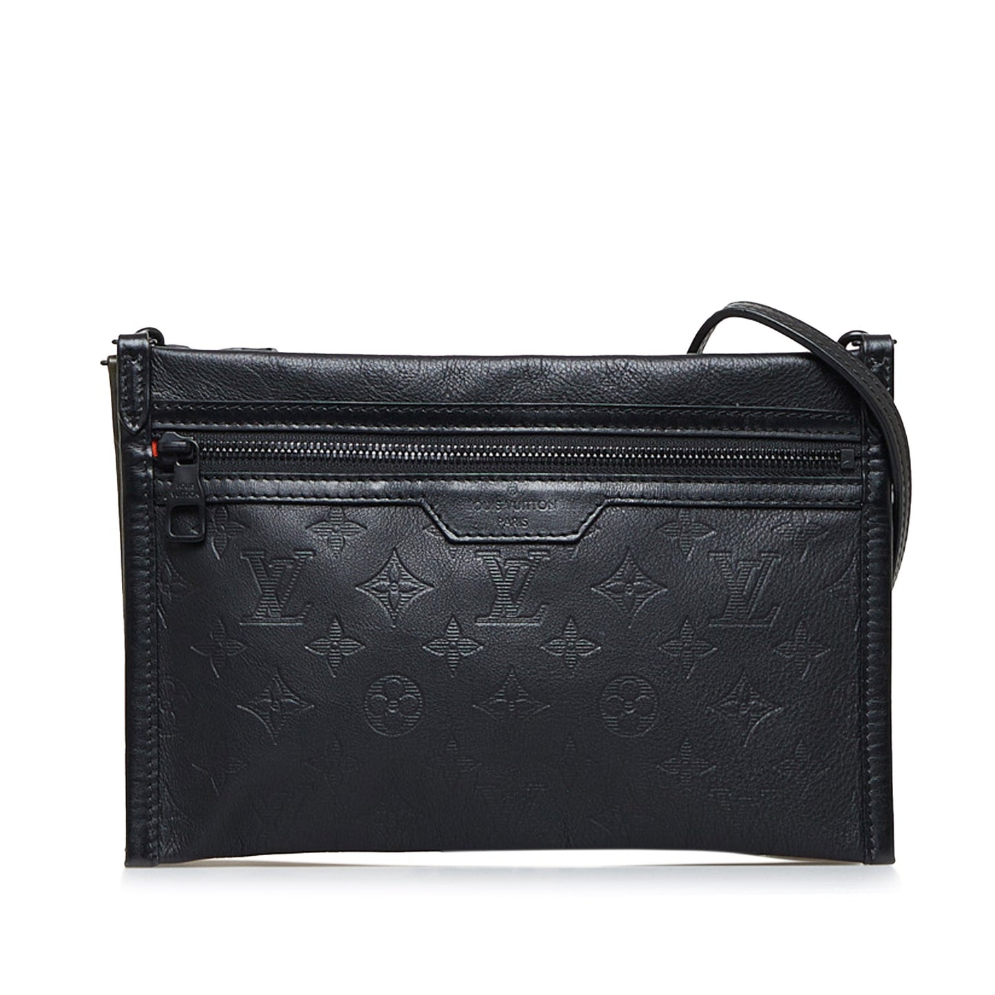 Louis Vuitton Shadow Double Flat Black Monogram Leather