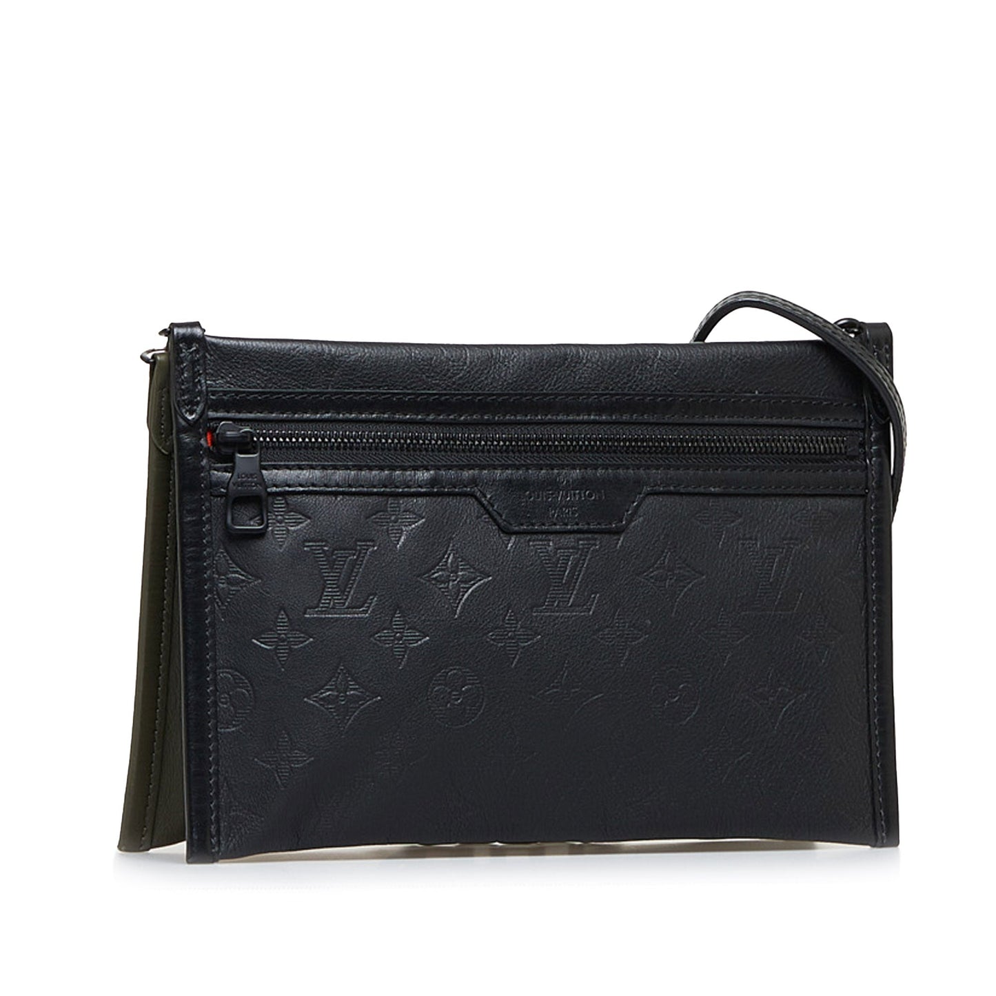 Louis Vuitton Shadow Double Flat Black Monogram Leather