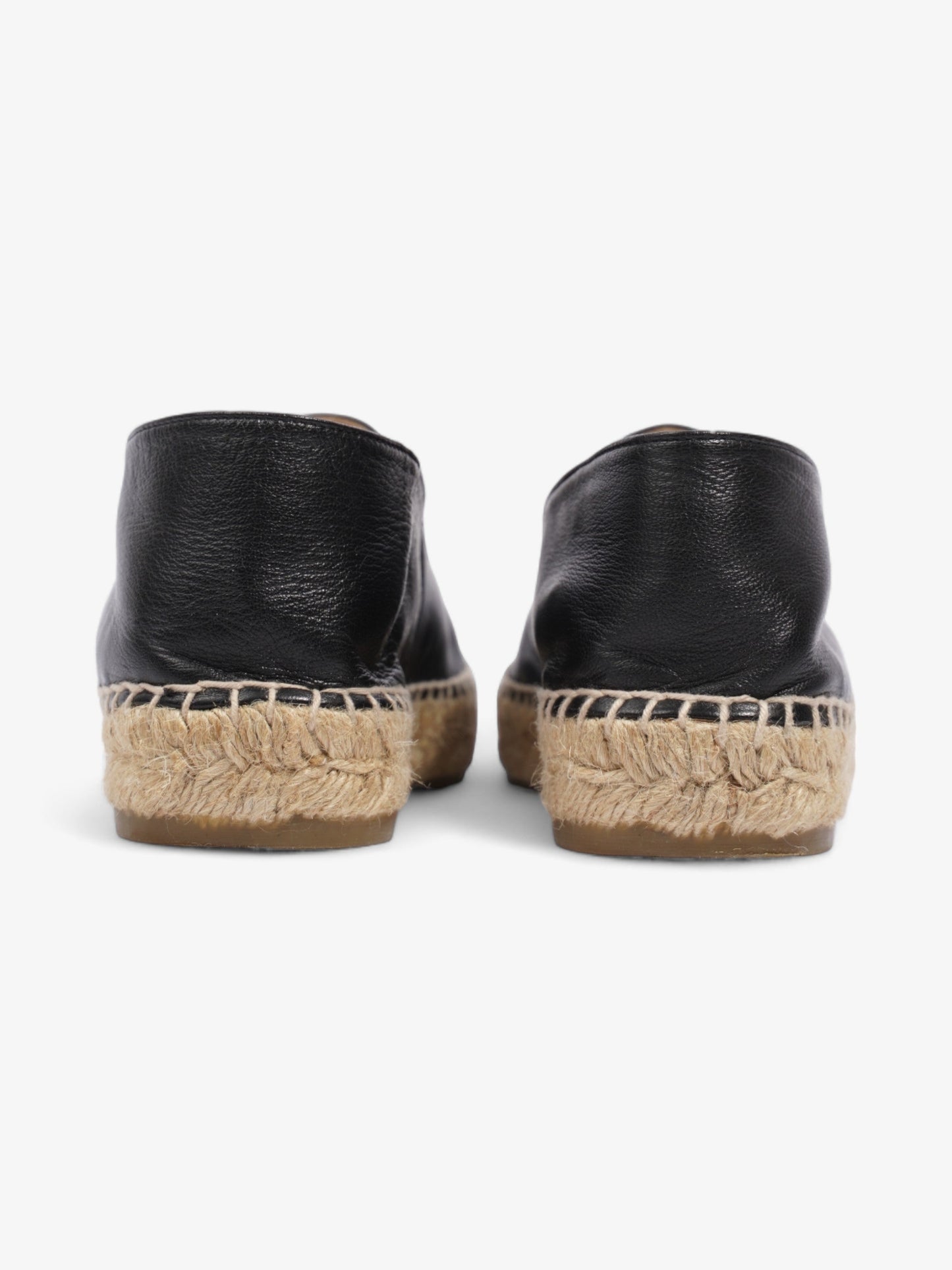 Chanel Espadrilles Black Leather EU 39 UK 6