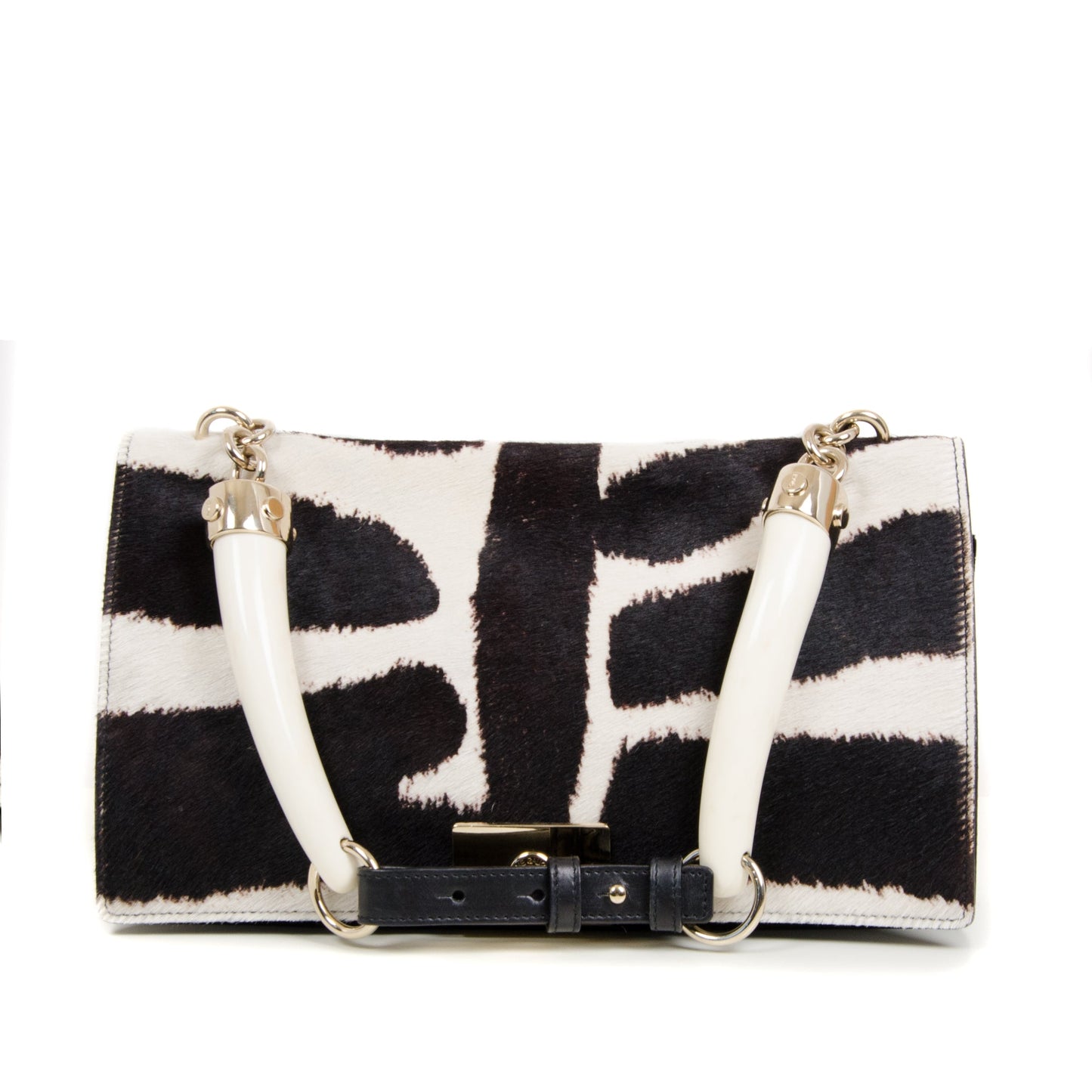 2004 Runway Zebra Pony Hair Bag