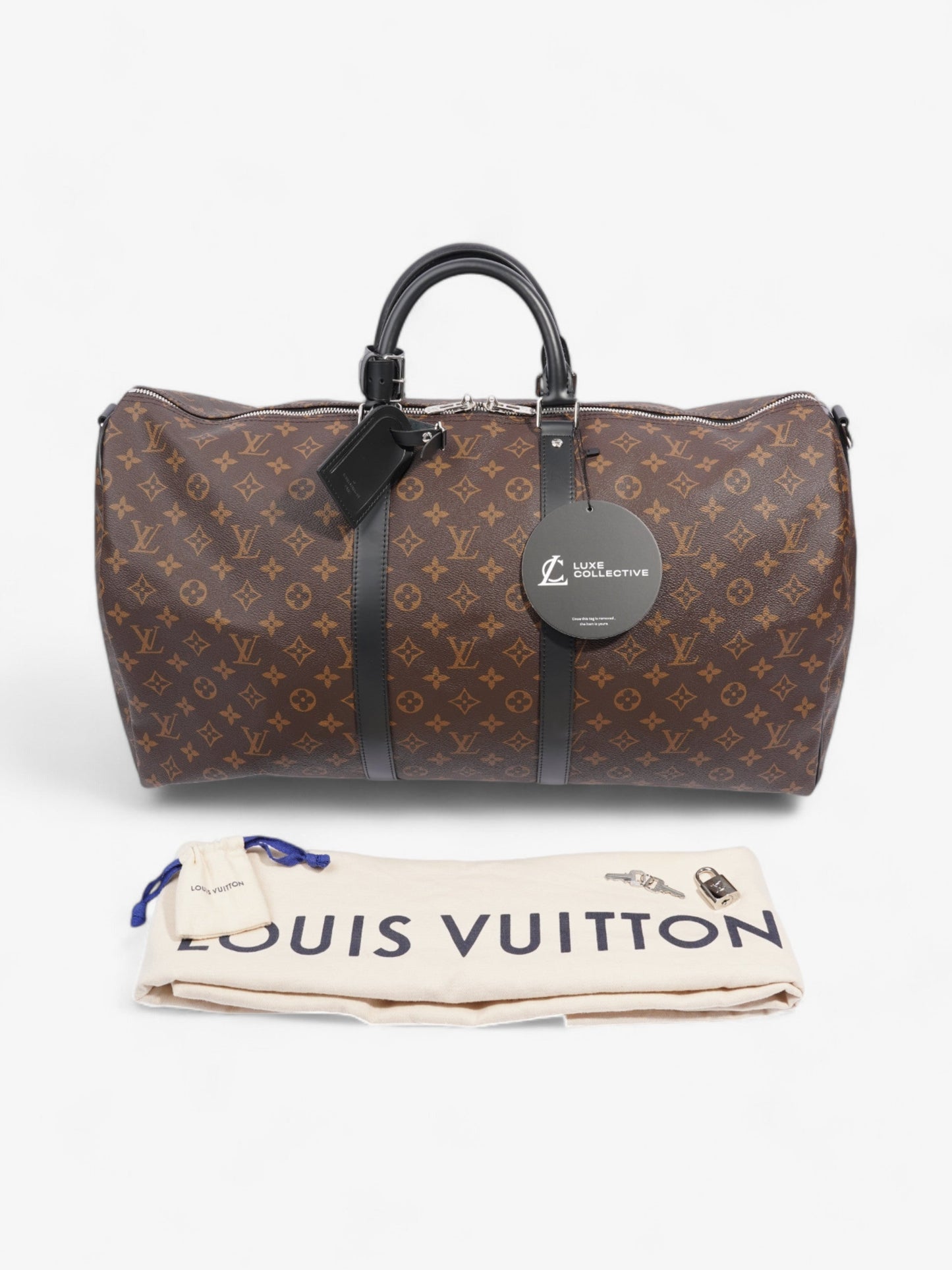 Louis Vuitton Kepall Monogram / Black Coated Canvas 55
