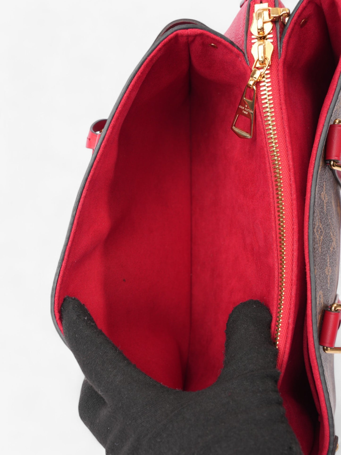 Louis Vuitton Soufflot Monogram / Cherry Coated Canvas BB