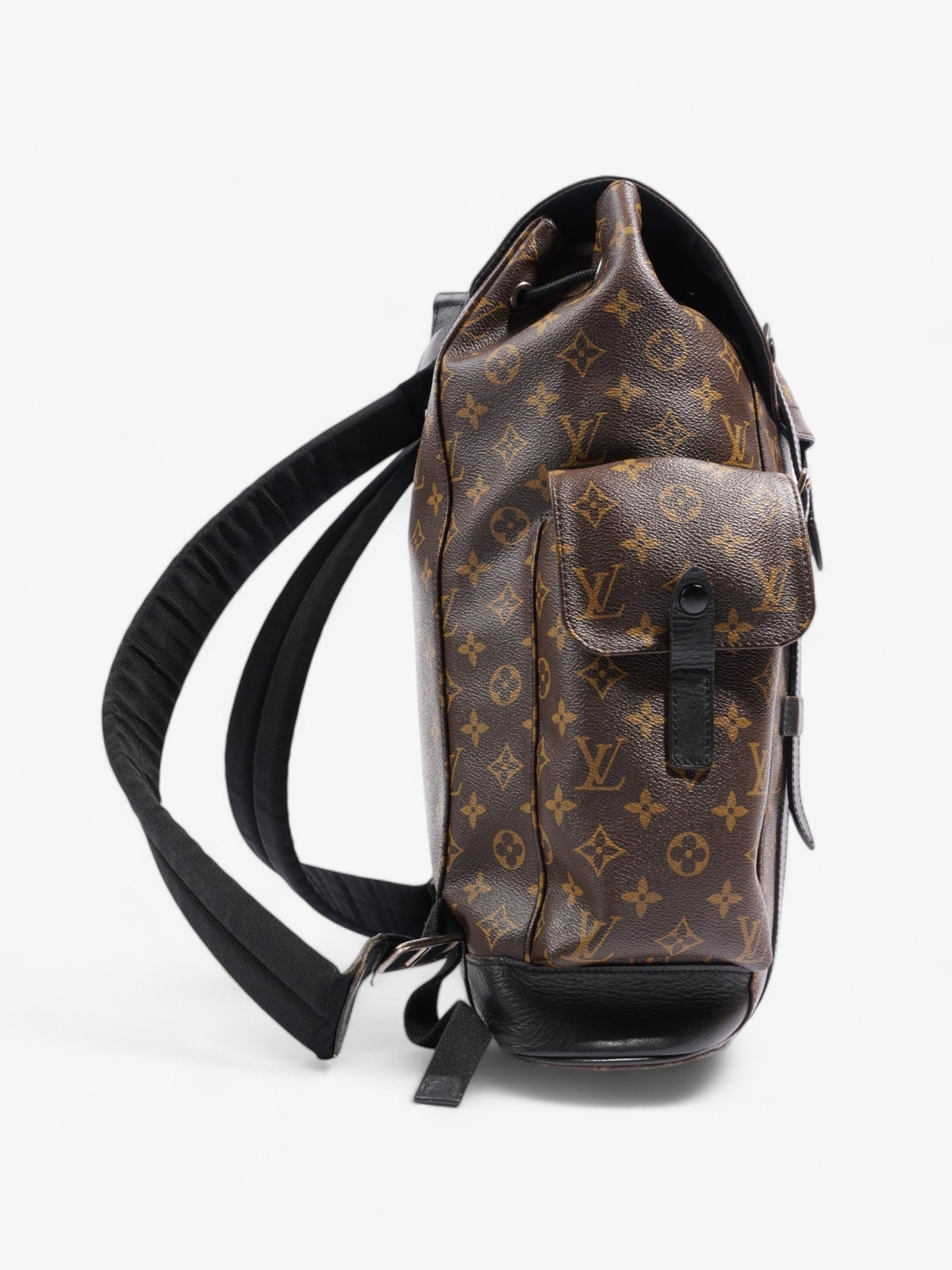 Louis Vuitton Christopher Monogram / Black Coated Canvas MM