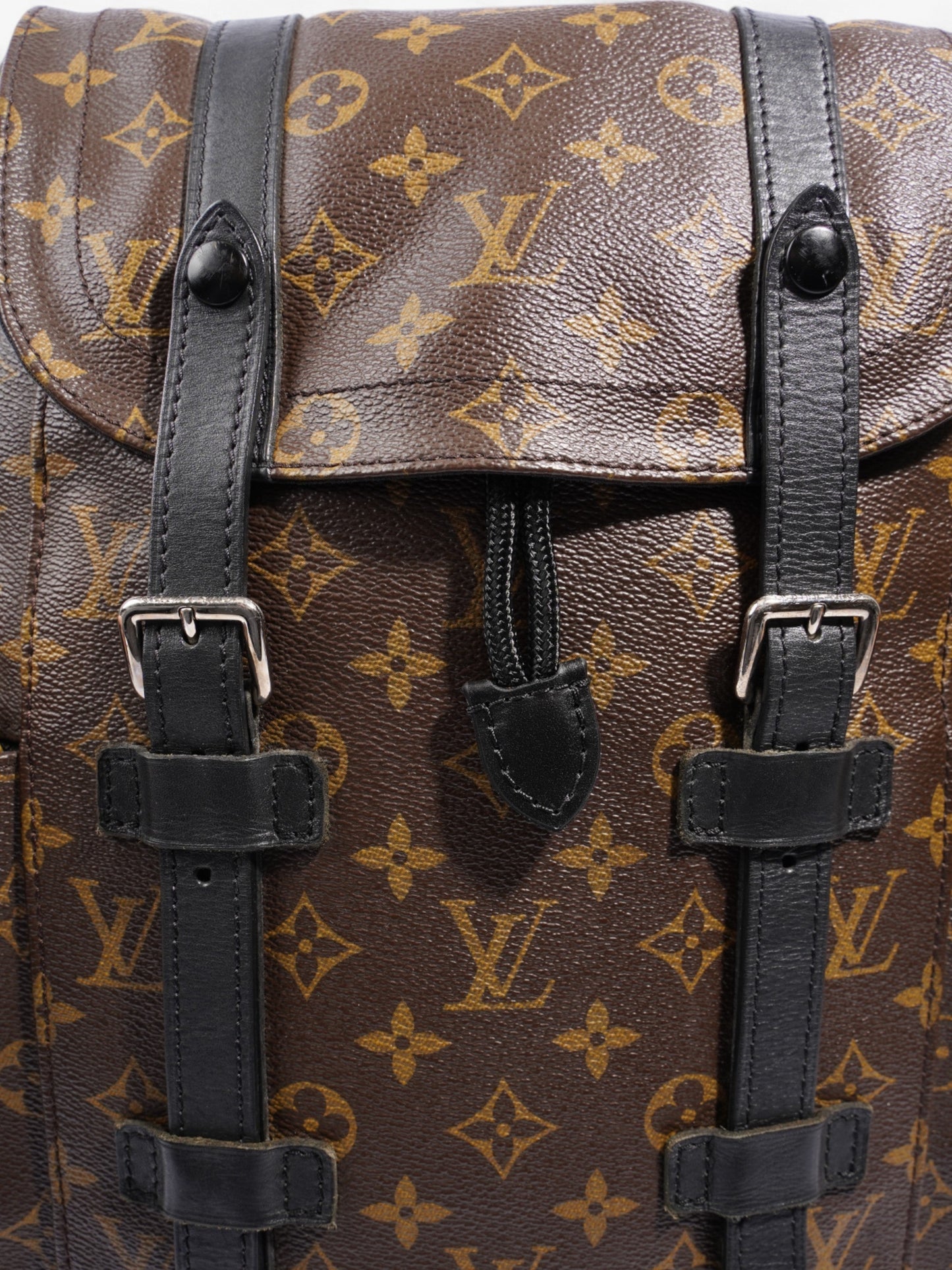 Louis Vuitton Christopher Monogram / Black Coated Canvas MM