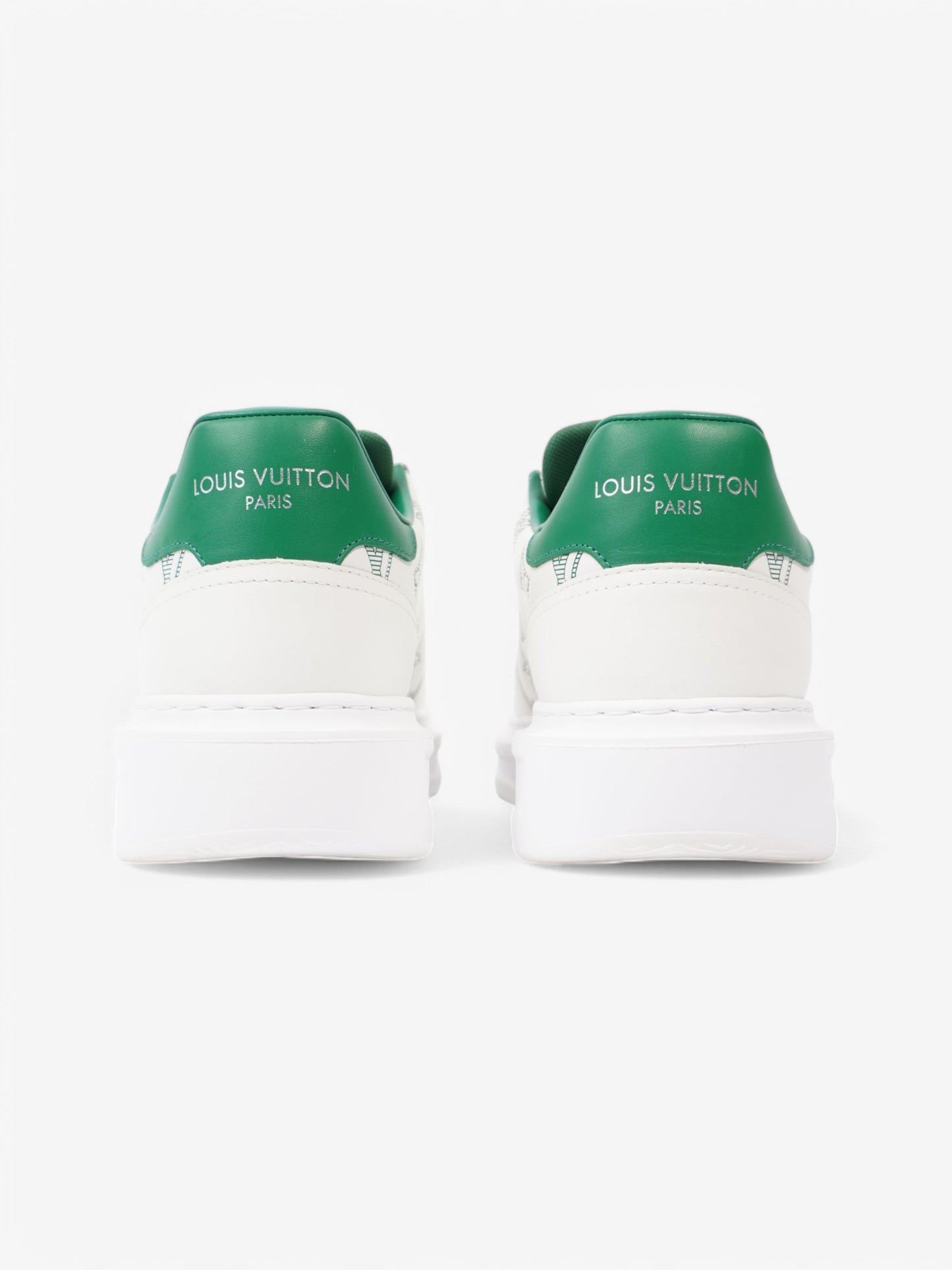 Louis Vuitton Beverley Hills White  / Green Leather EU 41.5 UK 7.5