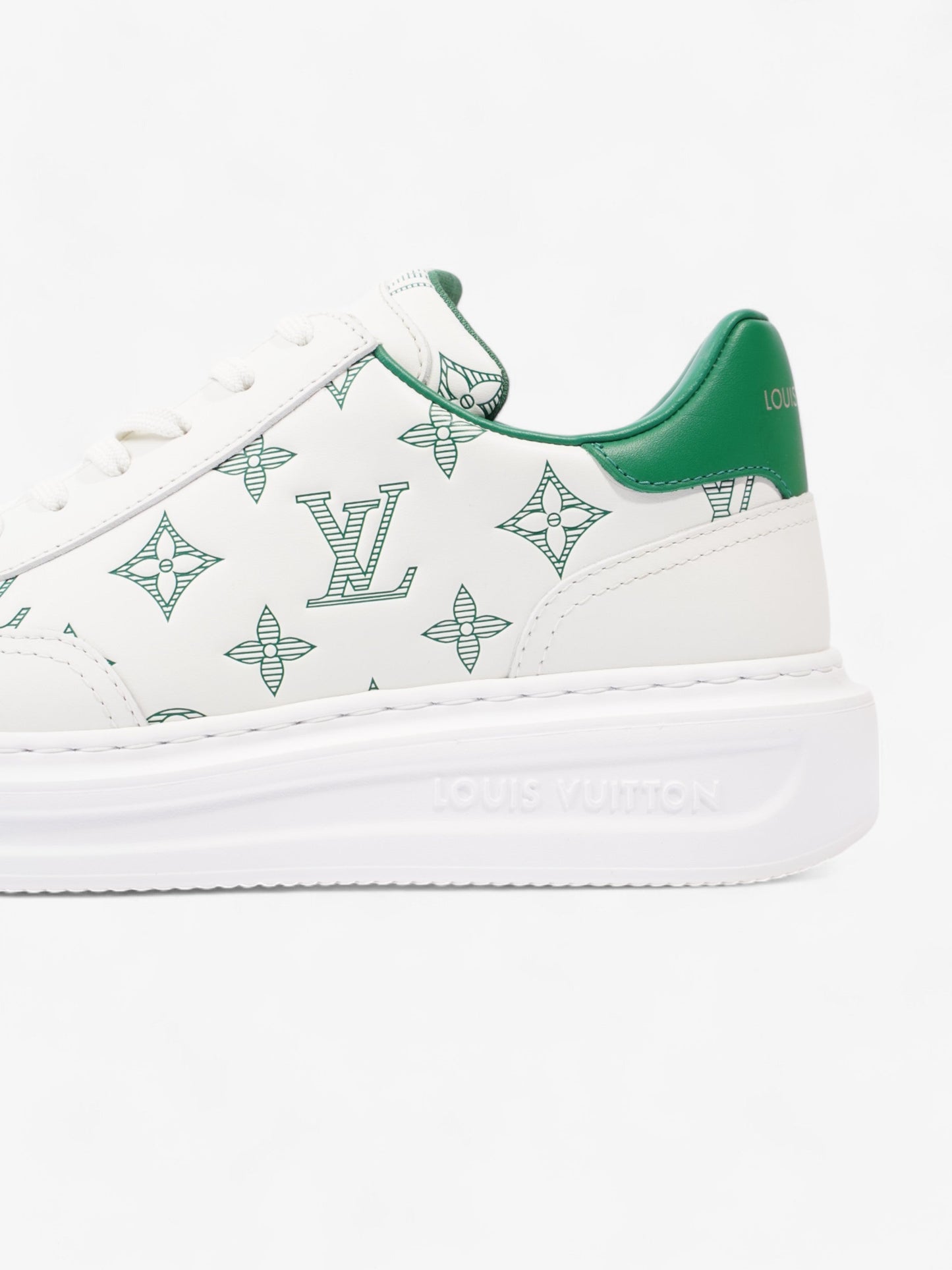 Louis Vuitton Beverley Hills White  / Green Leather EU 41.5 UK 7.5