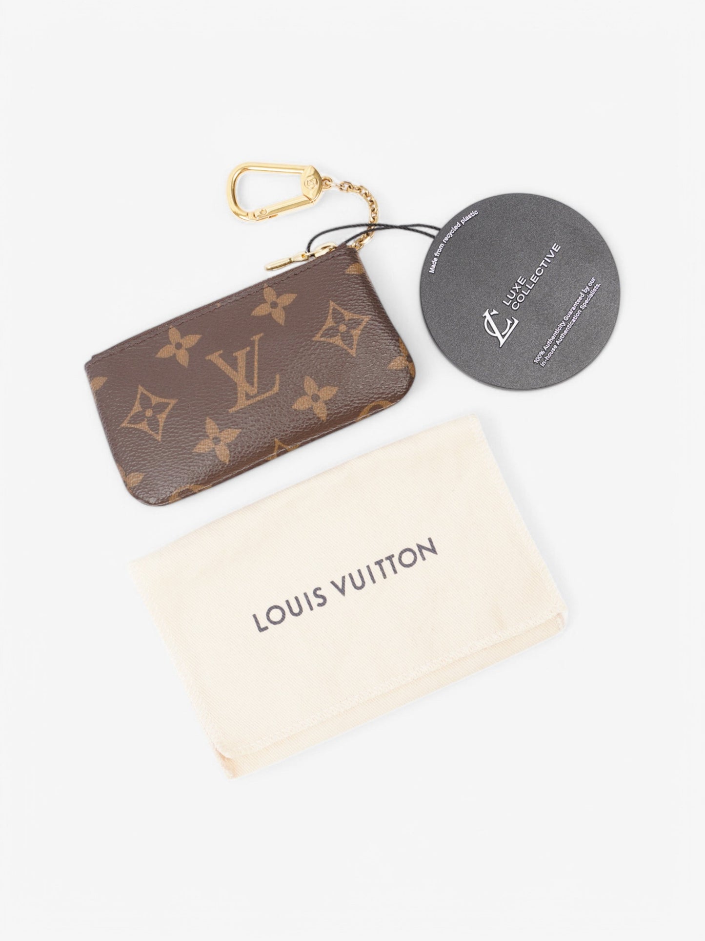 Louis Vuitton Key Pouch Monogram / Gold Coated Canvas