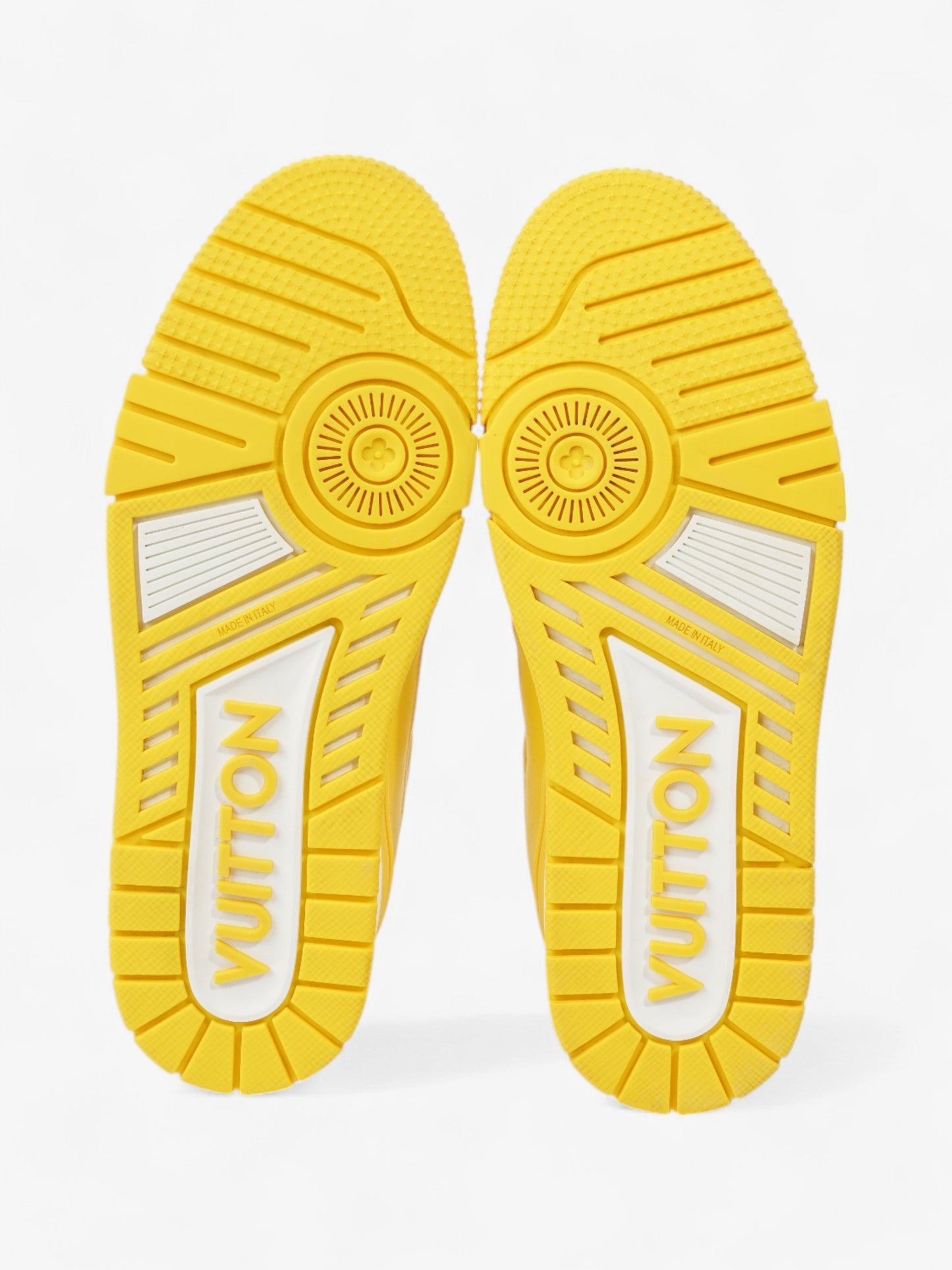 Louis Vuitton LV Trainers White  / Yellow Leather EU 41 UK 7