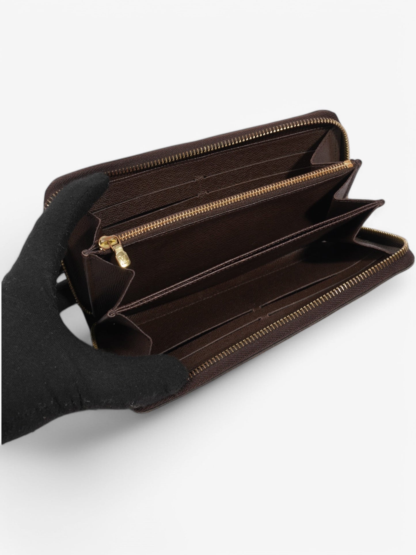Louis Vuitton Zippy Wallet Damier Ebene Coated Canvas