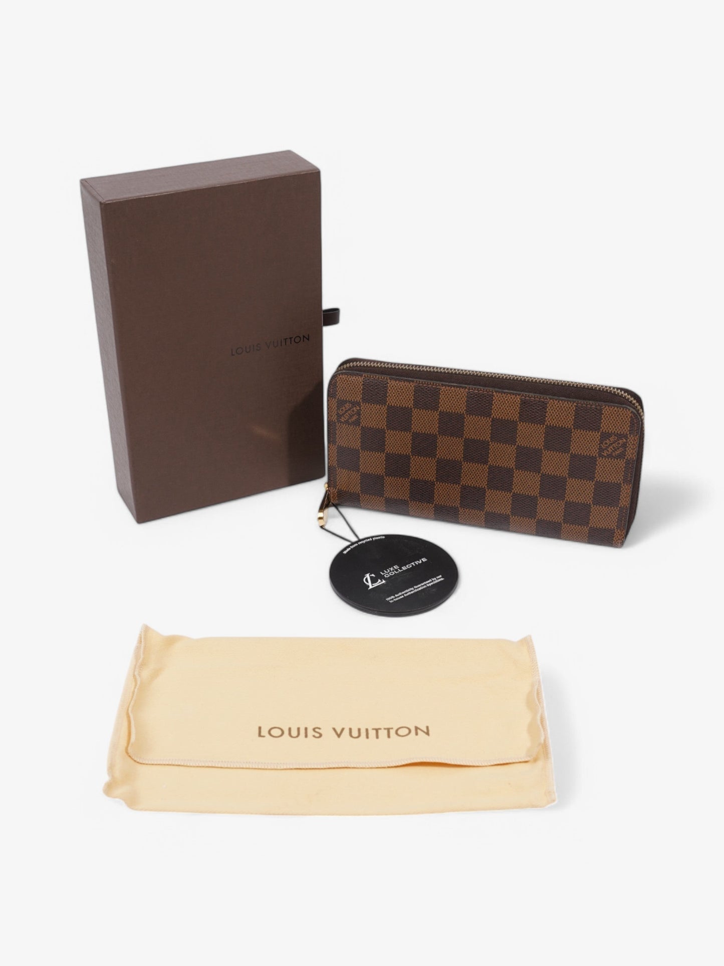 Louis Vuitton Zippy Wallet Damier Ebene Coated Canvas