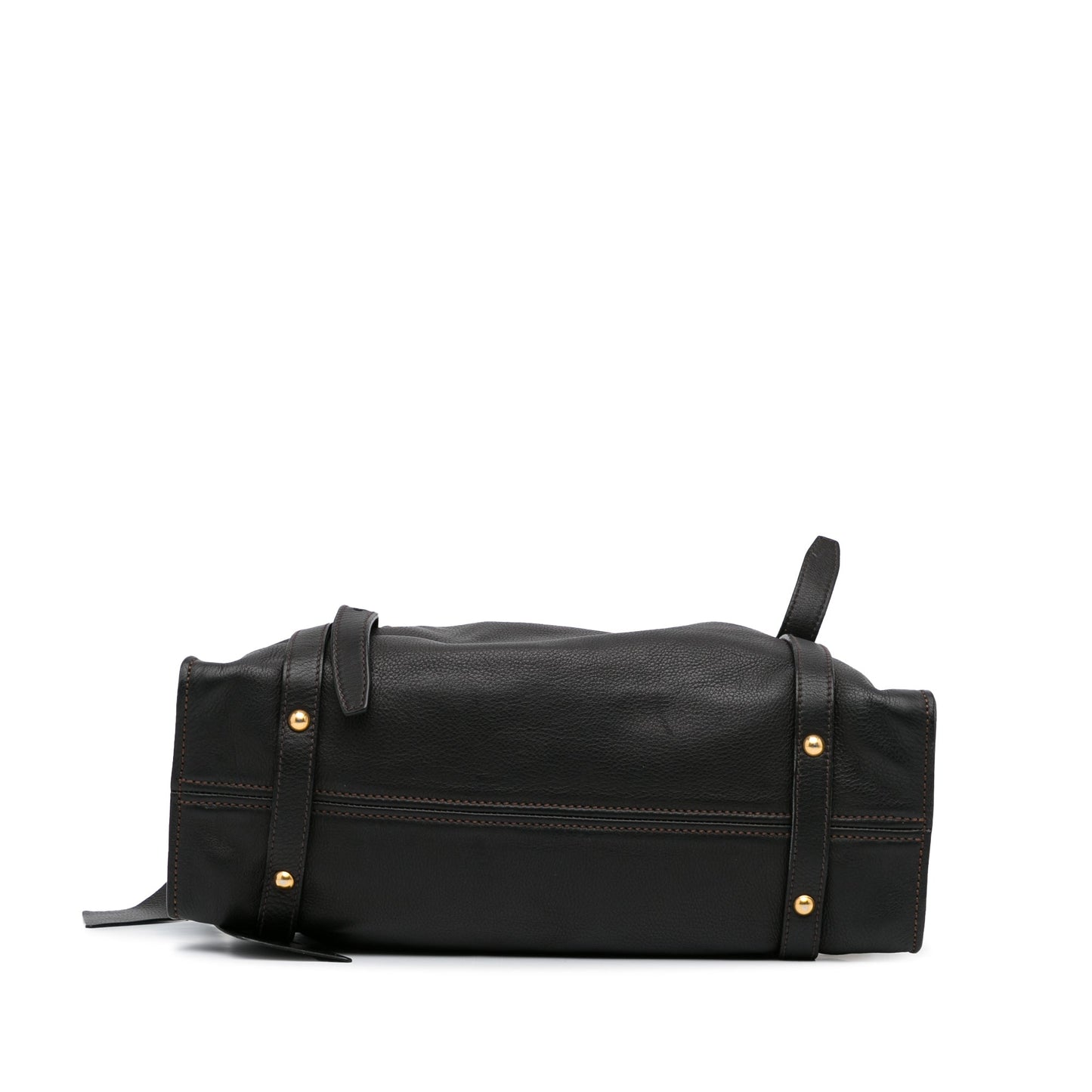 Black Miu Miu Leather Tote Bag