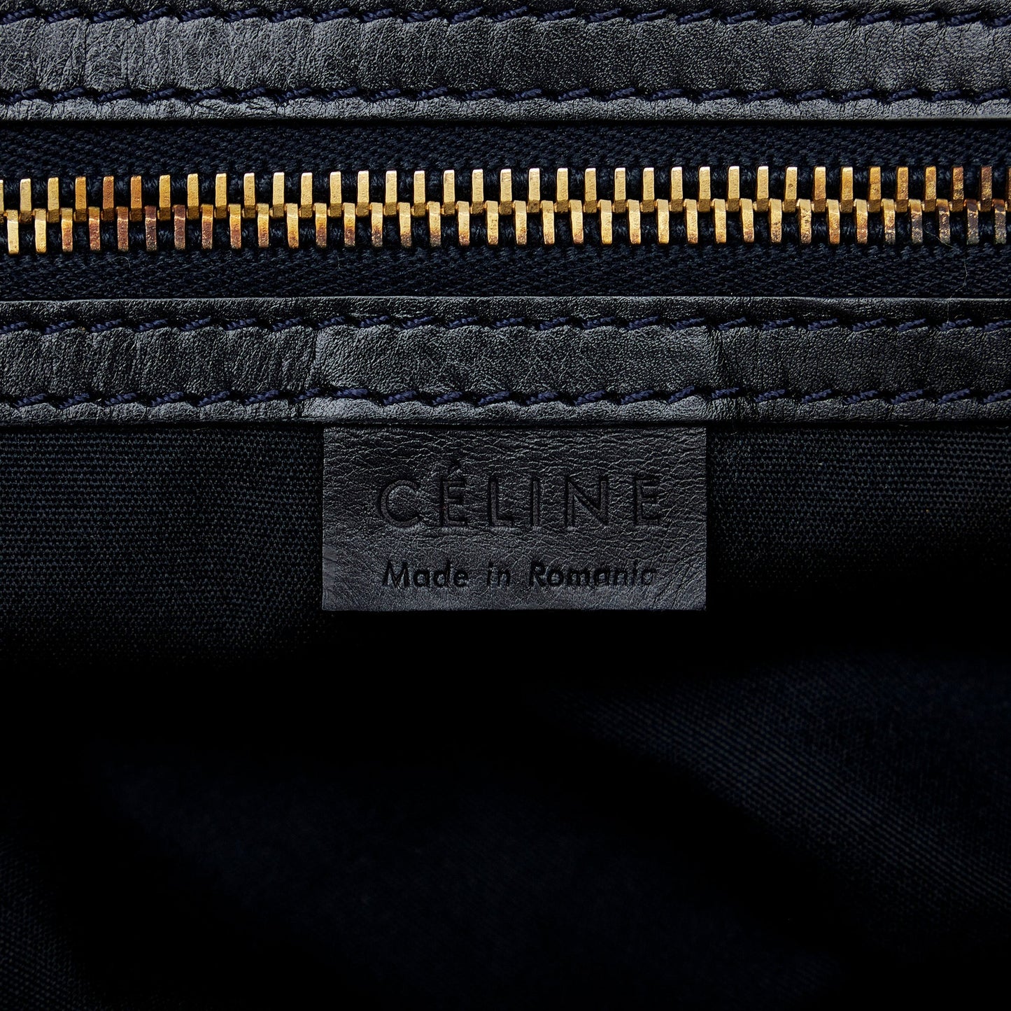 Black Celine Leather Tote Bag