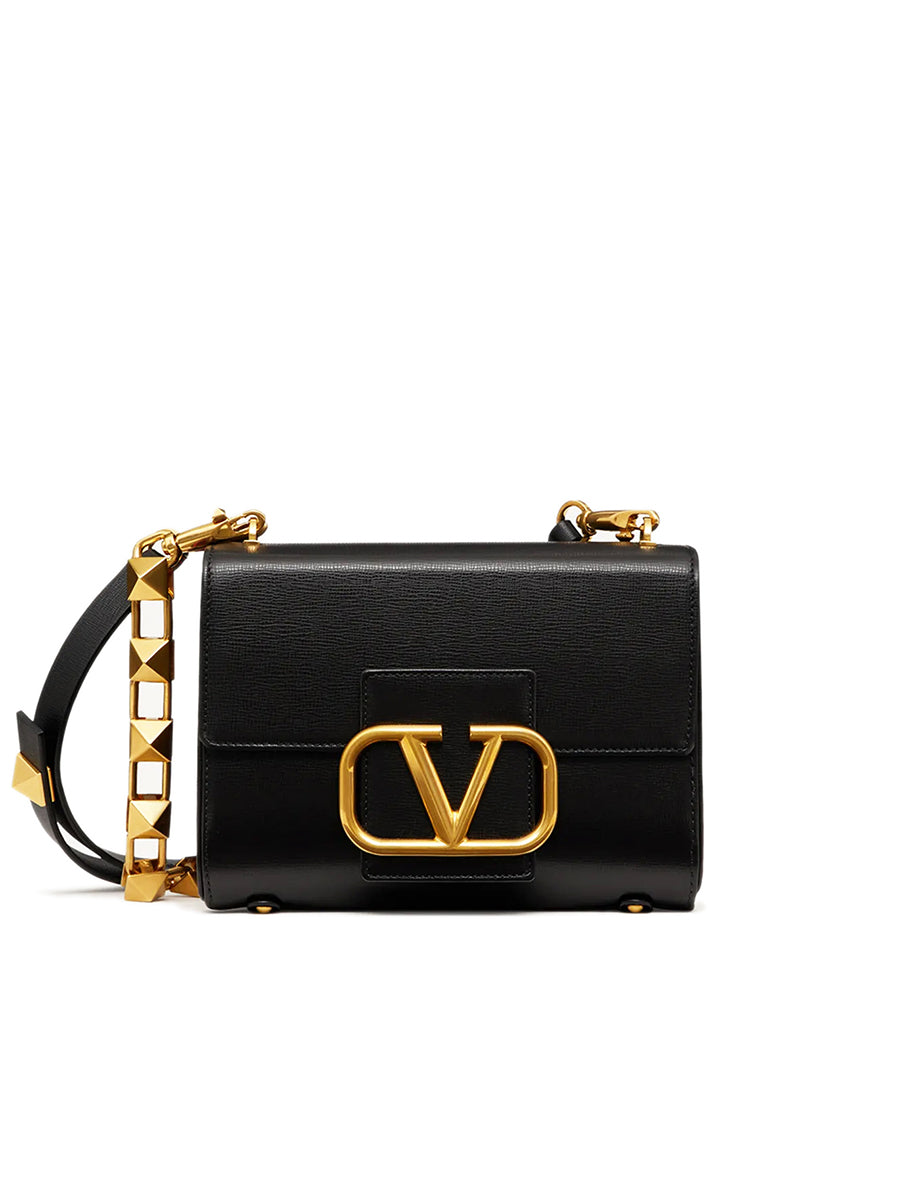 Stud Sign Grainy Calfskin Shoulder Bag
