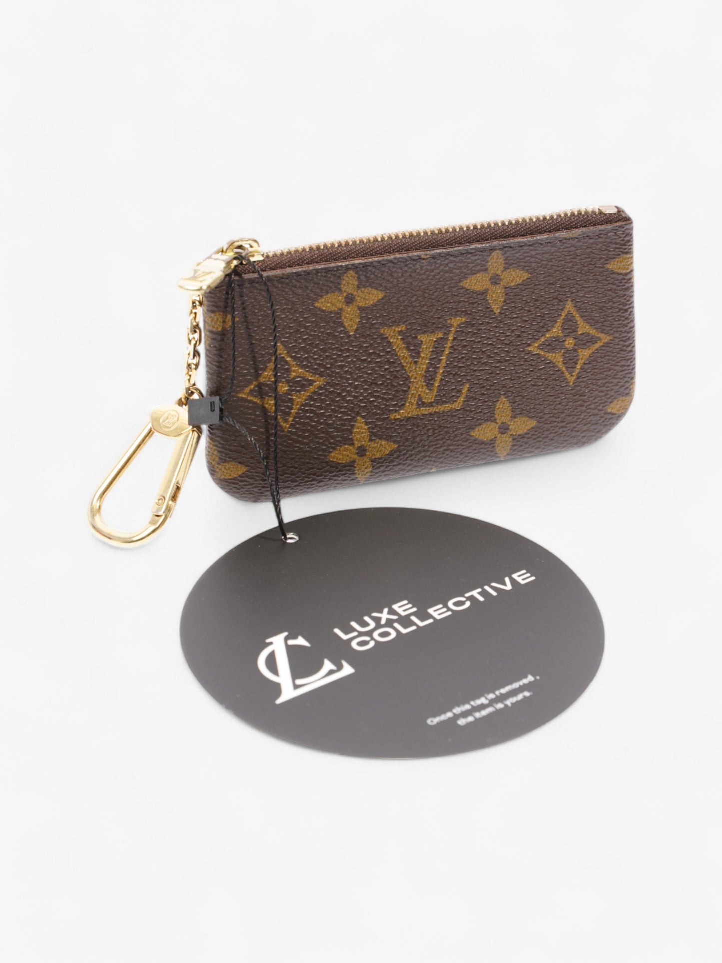 Louis Vuitton Key Pouch Monogram / Gold Canvas