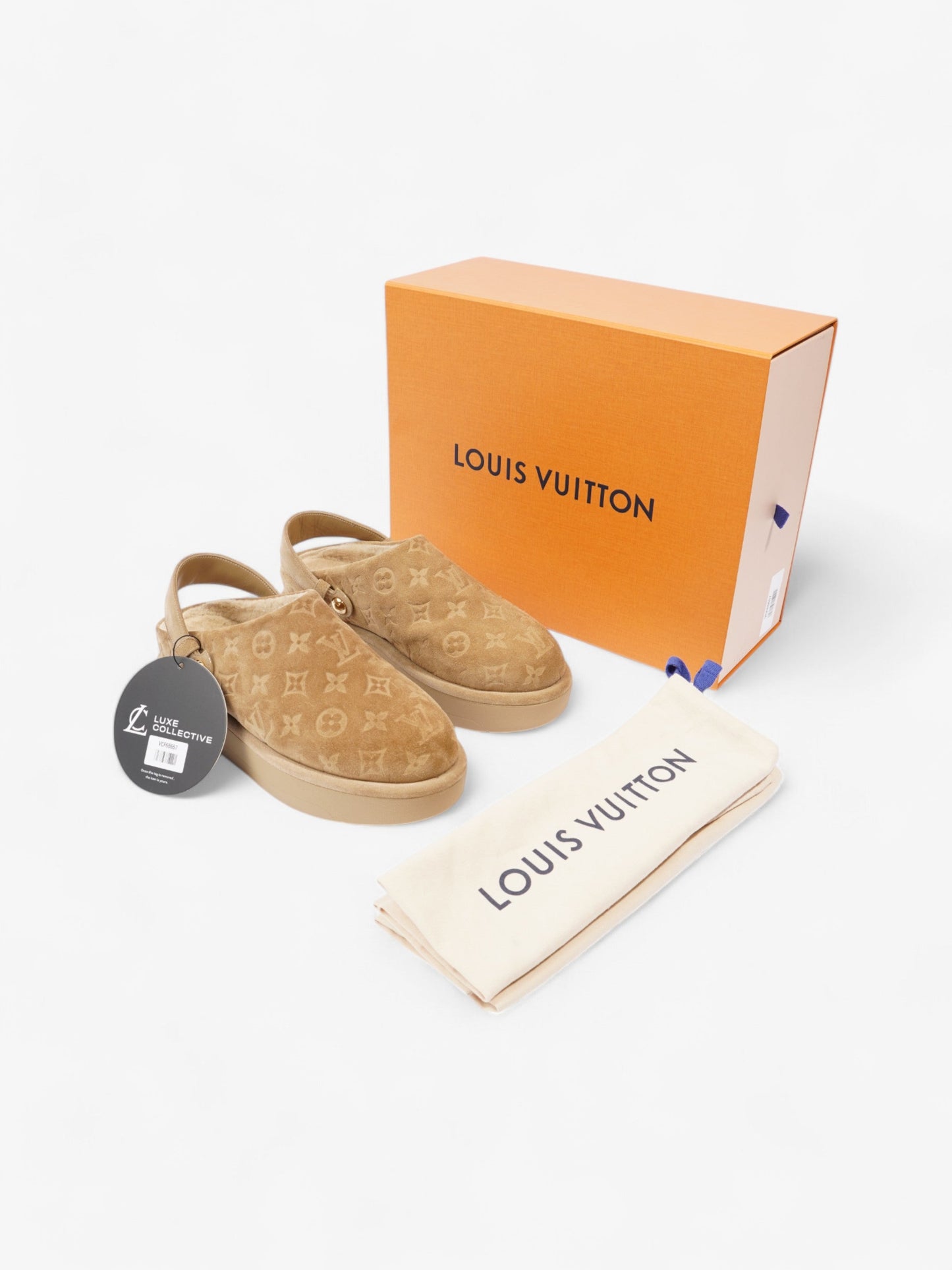Louis Vuitton Aspen Platform Clogs Beige  Suede EU 41 UK 7