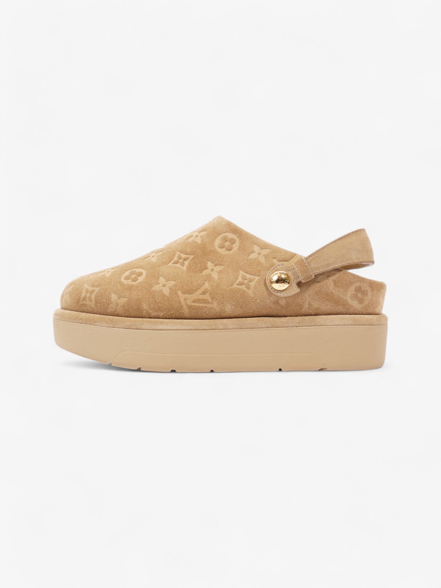 Louis Vuitton Aspen Platform Clogs Beige  Suede EU 41 UK 7