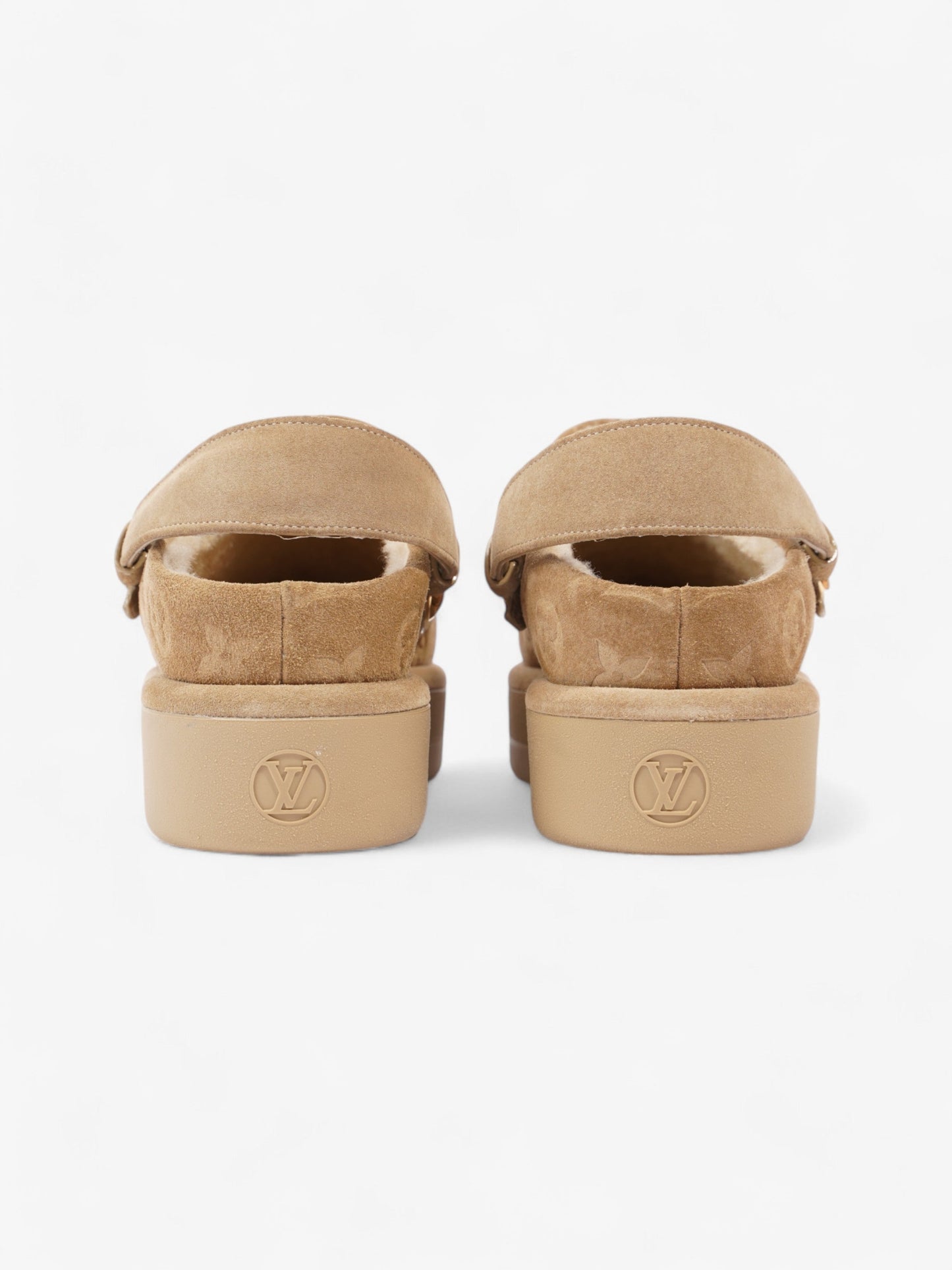 Louis Vuitton Aspen Platform Clogs Beige  Suede EU 41 UK 7