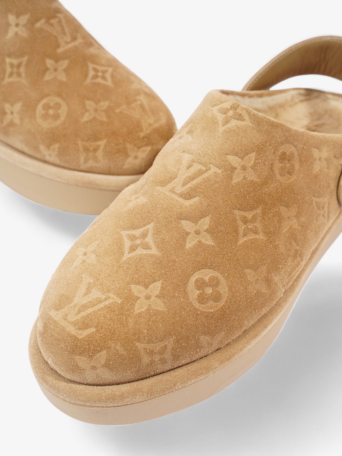 Louis Vuitton Aspen Platform Clogs Beige  Suede EU 41 UK 7