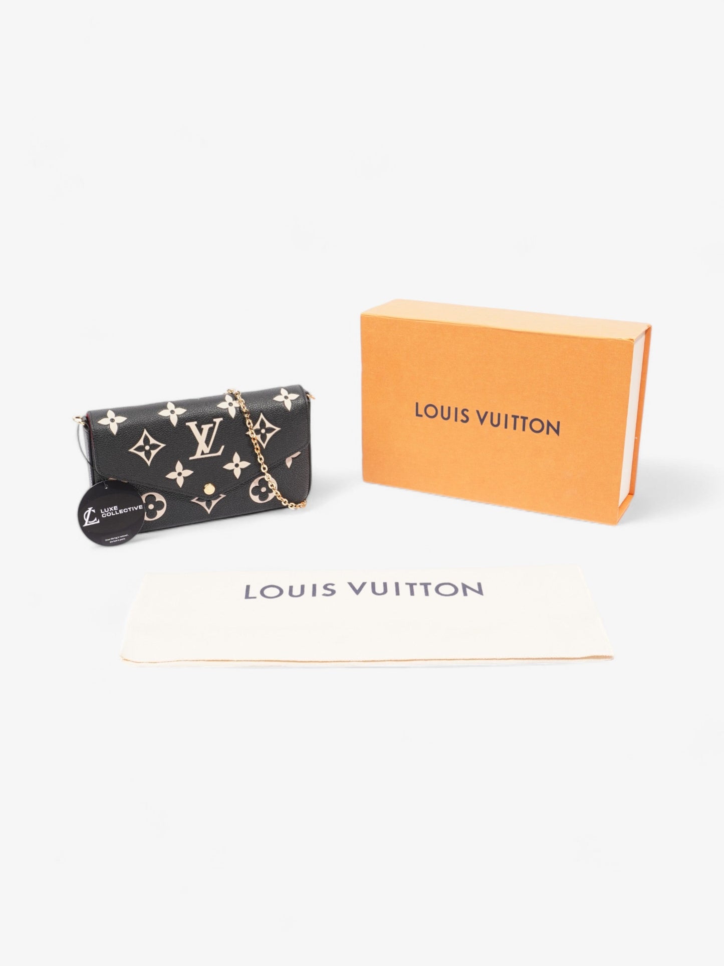 Louis Vuitton Pochette Felicie Black / Ivory Empreinte Leather