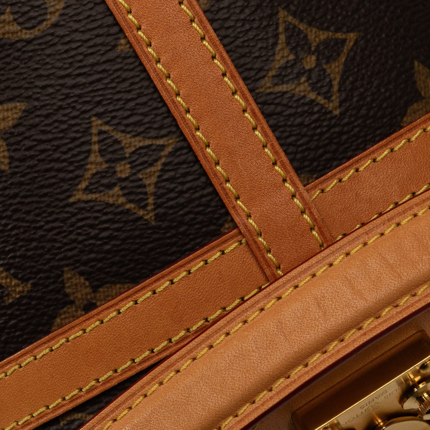 Brown Louis Vuitton Monogram Duffle Bucket Bag