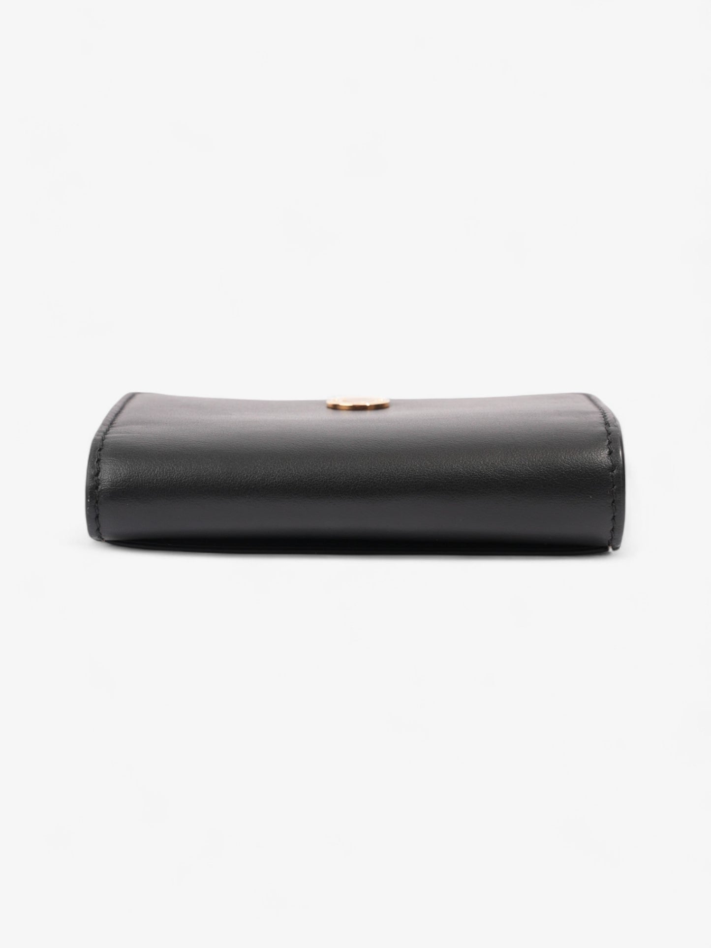 Burberry Fold Over Wallet Black / Vintage Check Leather