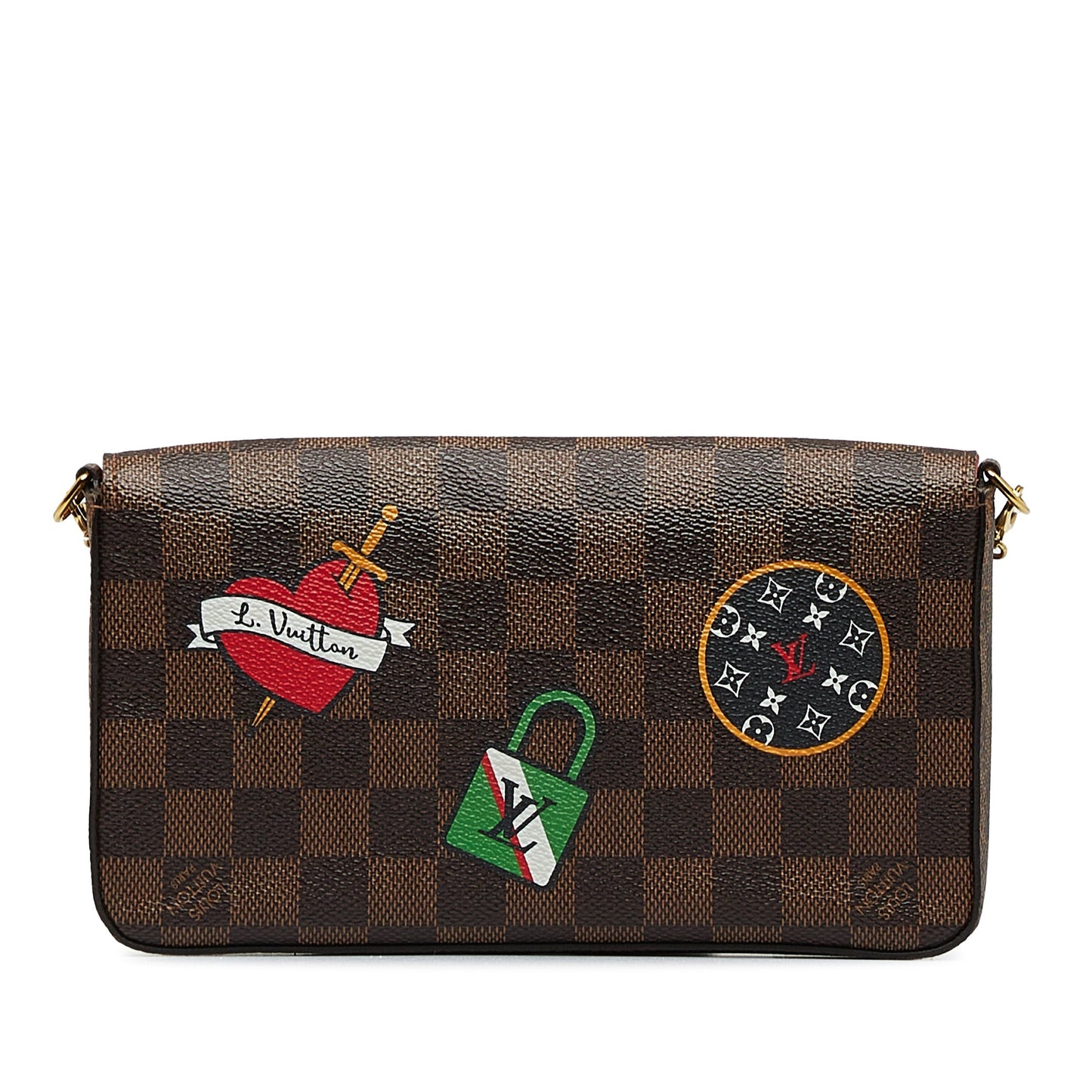 Louis Vuitton Pochette FÃƒÆ’Ã‚Â©licie Patchwork Damier Ebene Canvas