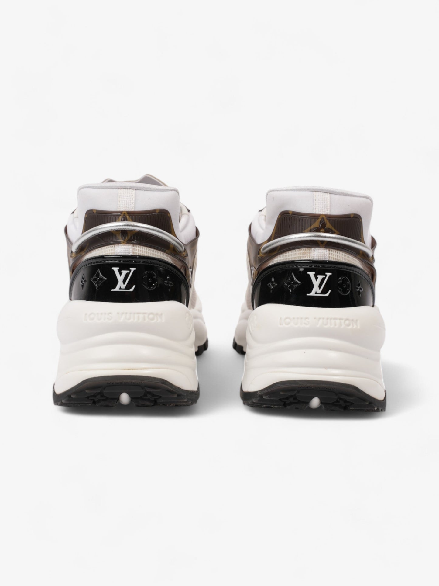 Louis Vuitton Run 55 Sneakers White  / Monogram / Black Mesh EU 38 UK 5