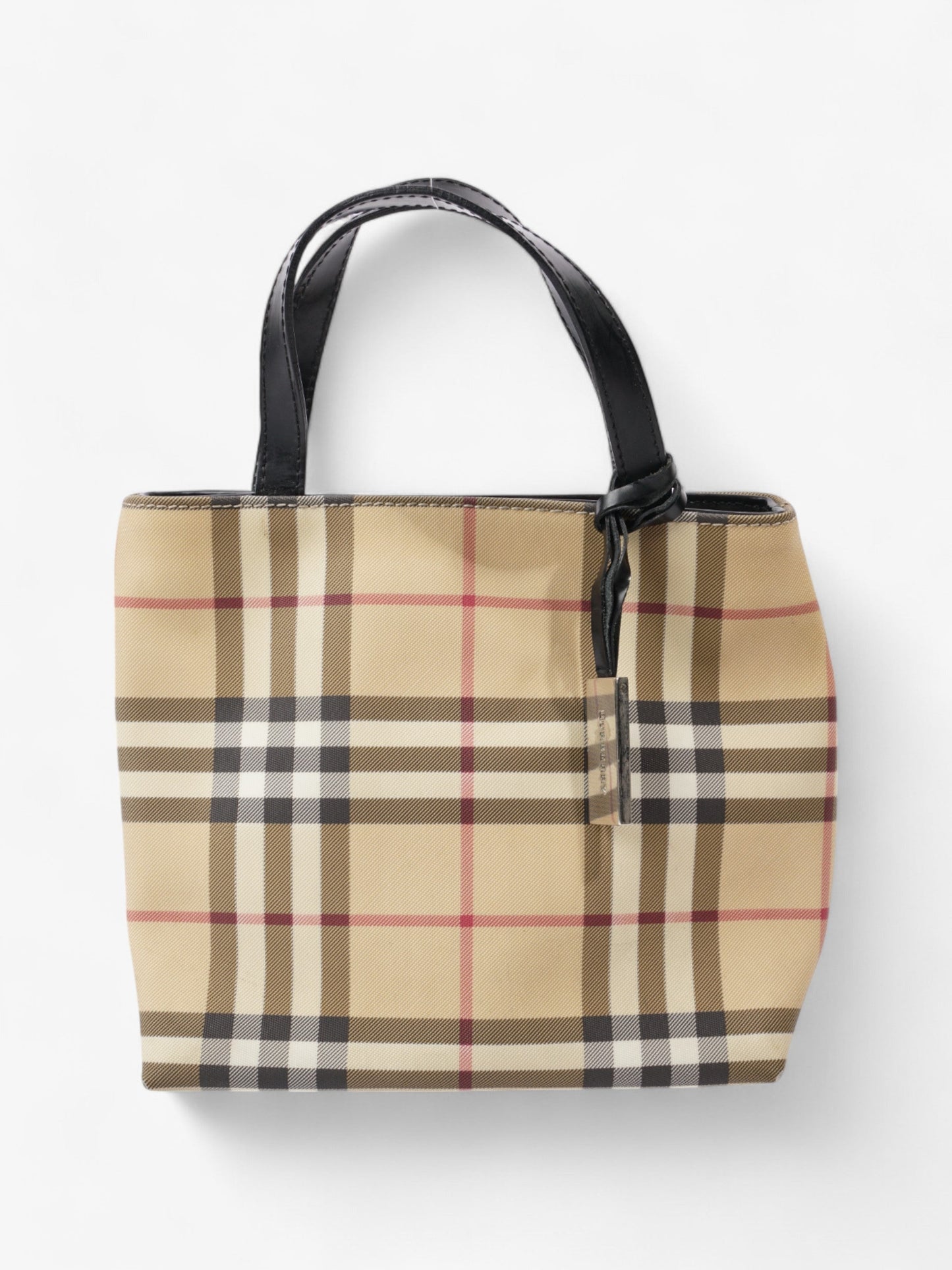 Burberry London Tote Nova Check / Black Canvas Mini