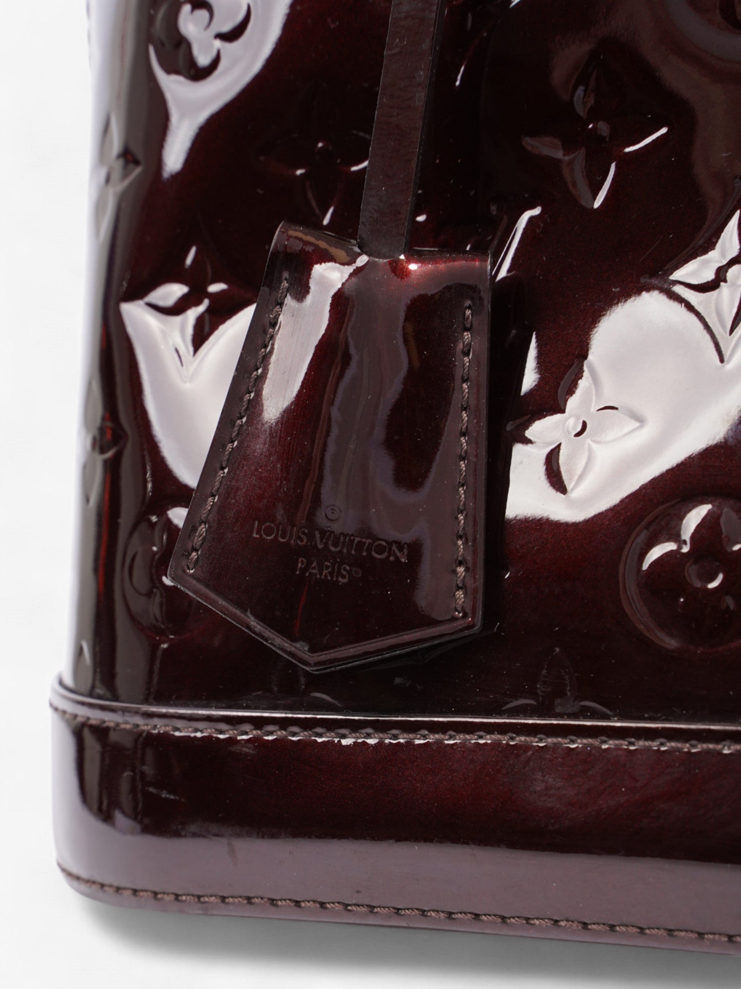 Louis Vuitton Alma Monogram Vernis / Amarante Vernis Leather PM