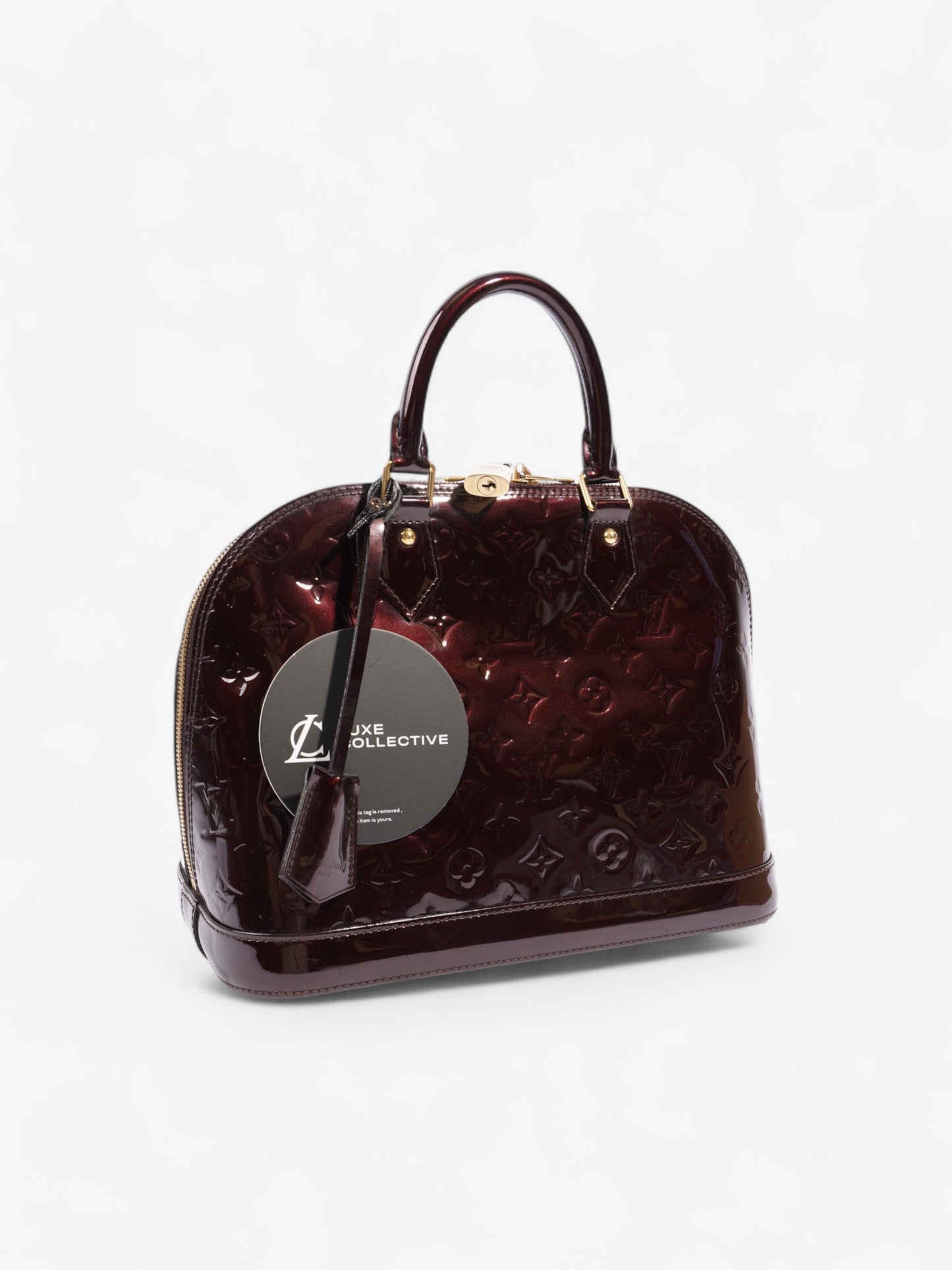 Louis Vuitton Alma Monogram Vernis / Amarante Vernis Leather PM