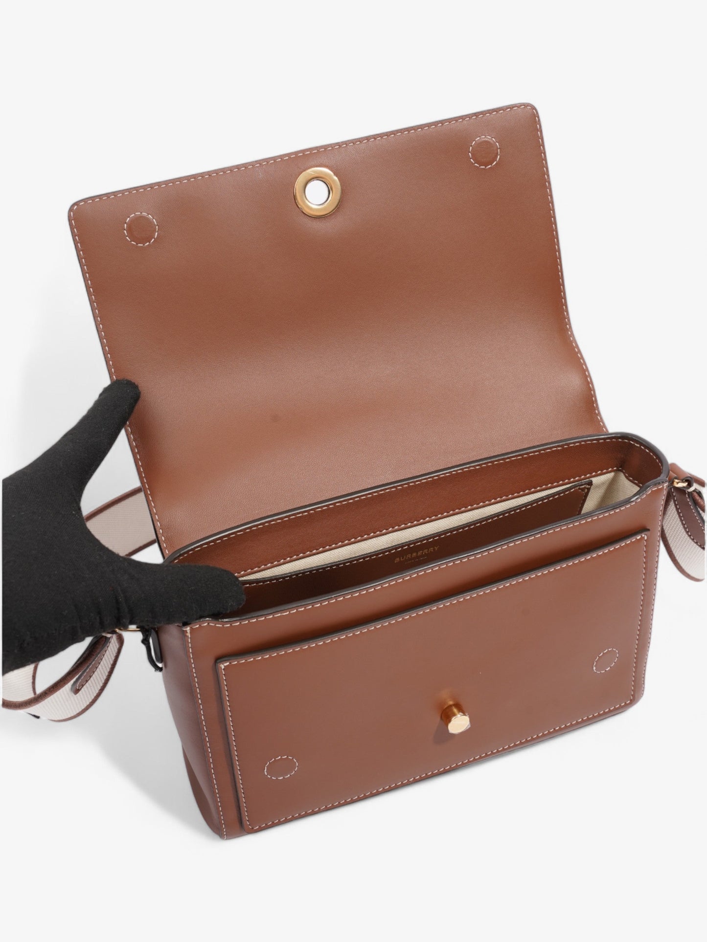 Burberry Note Brown  Leather