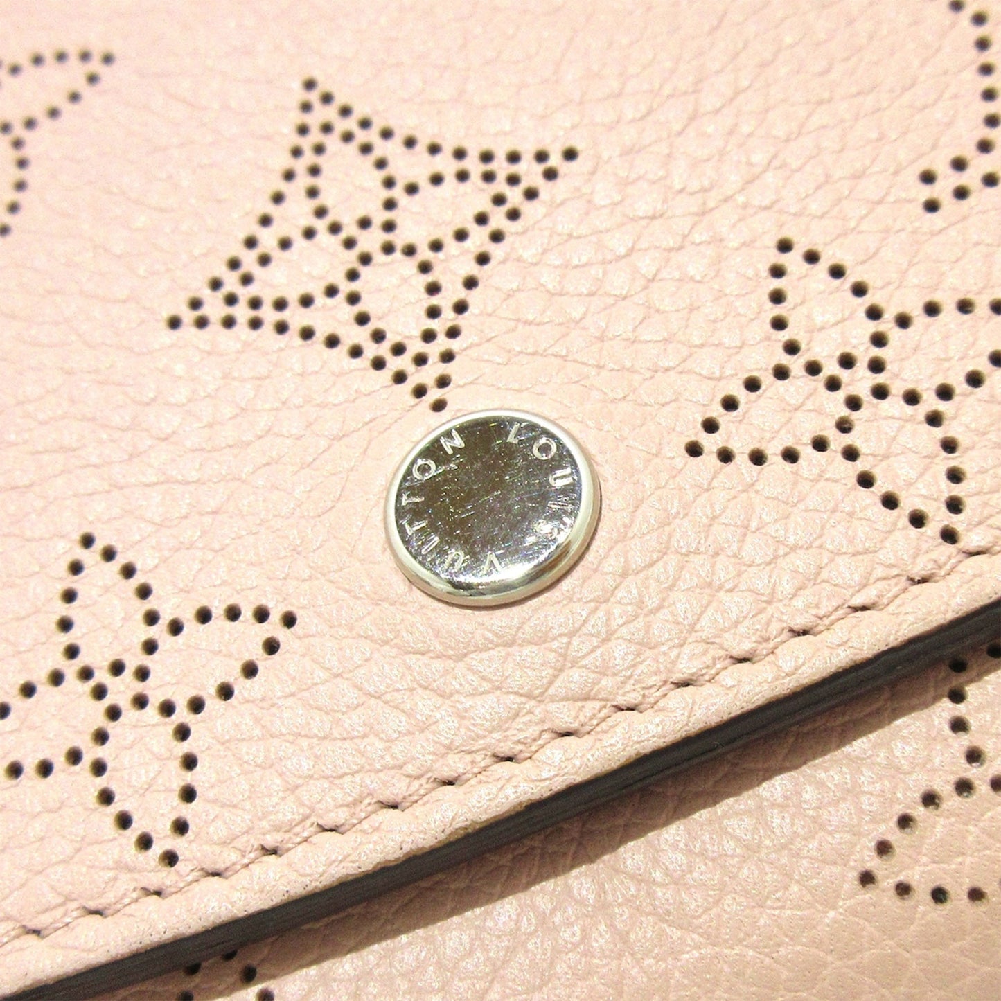 Pink Louis Vuitton Monogram Mahina Iris Compact Wallet
