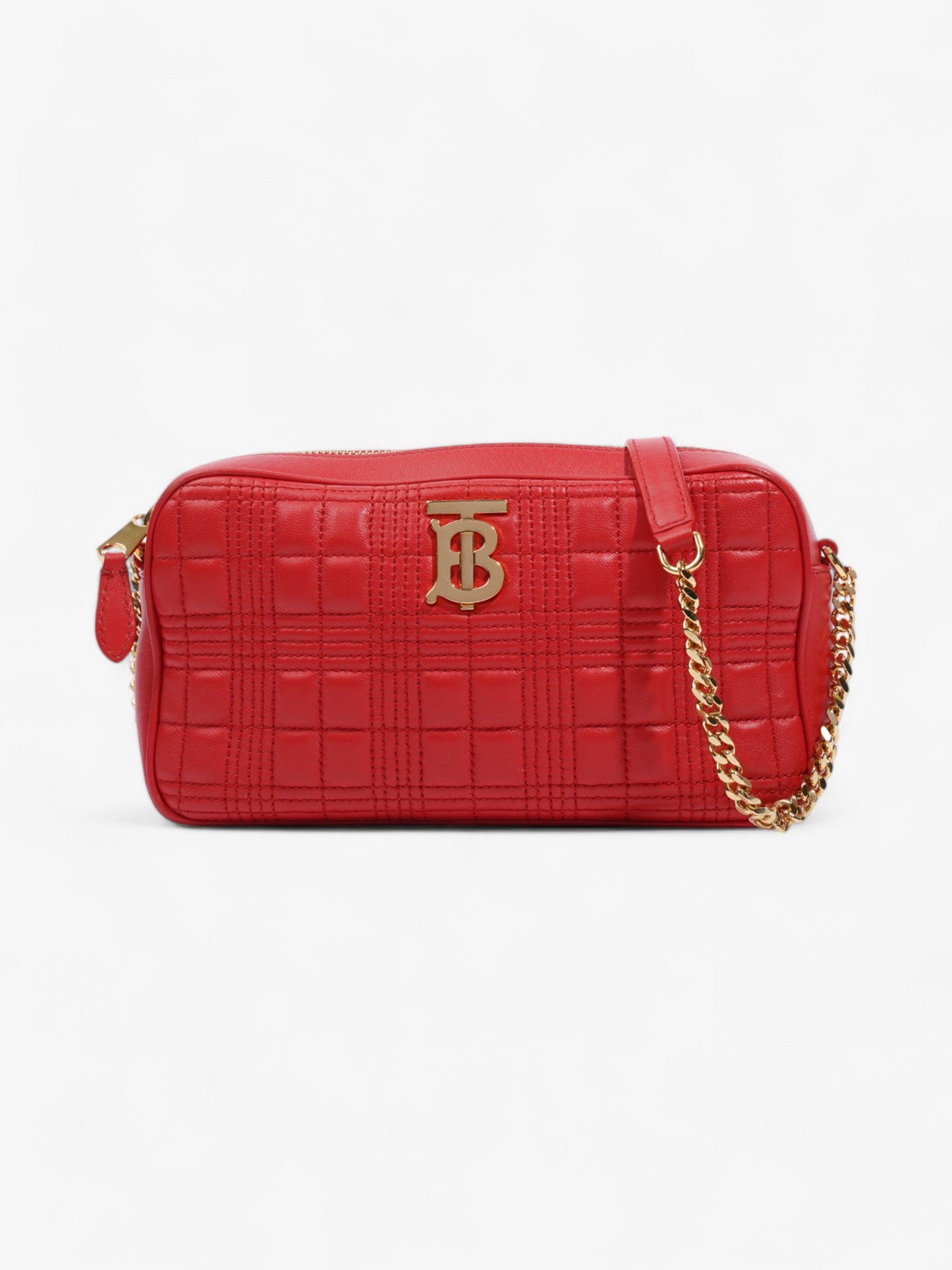 Burberry Lola Camera Bag Red Leather Small