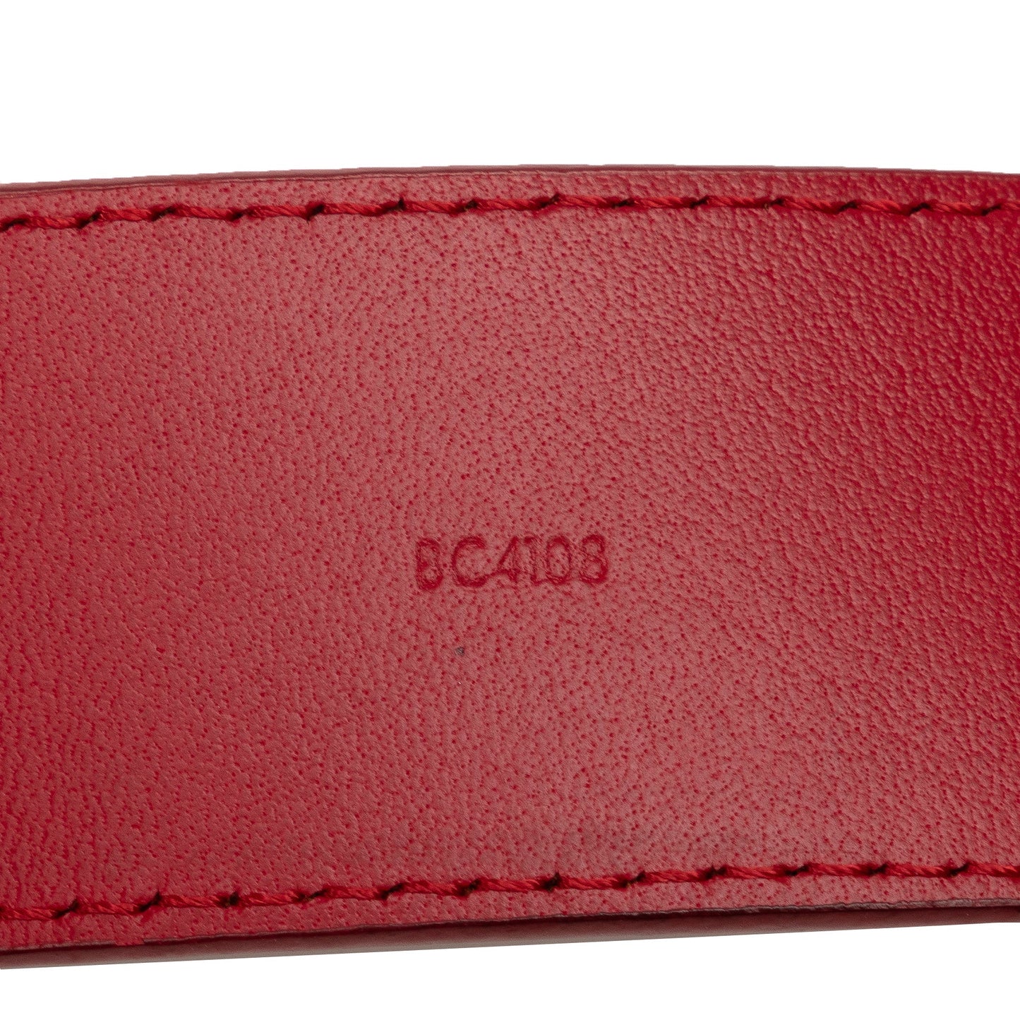 Red Louis Vuitton Monogram New Wave Belt